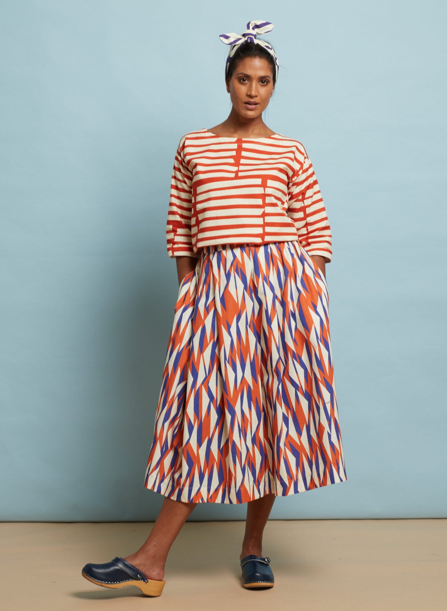 Tina Top - Red Box Stripe