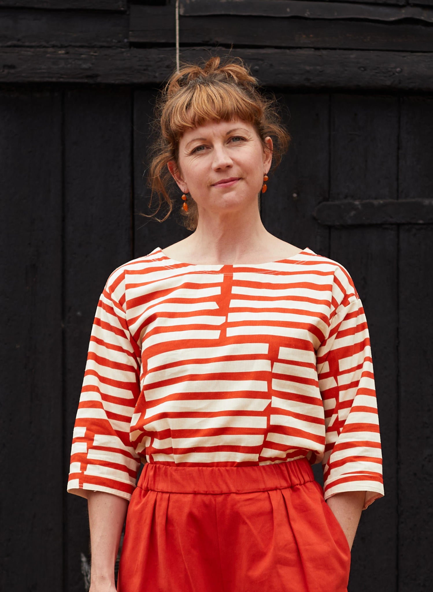 Tina Top - Red Box Stripe