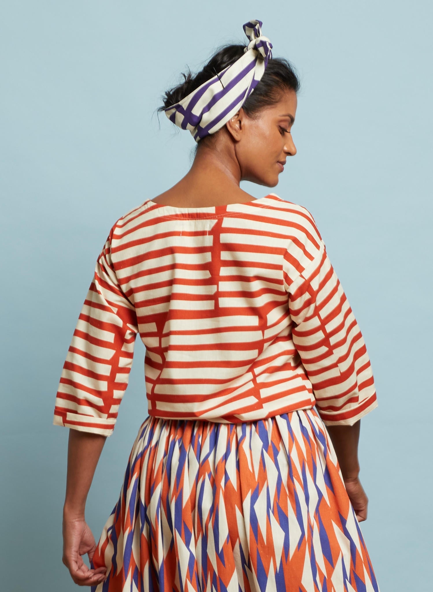 Tina Top - Red Box Stripe