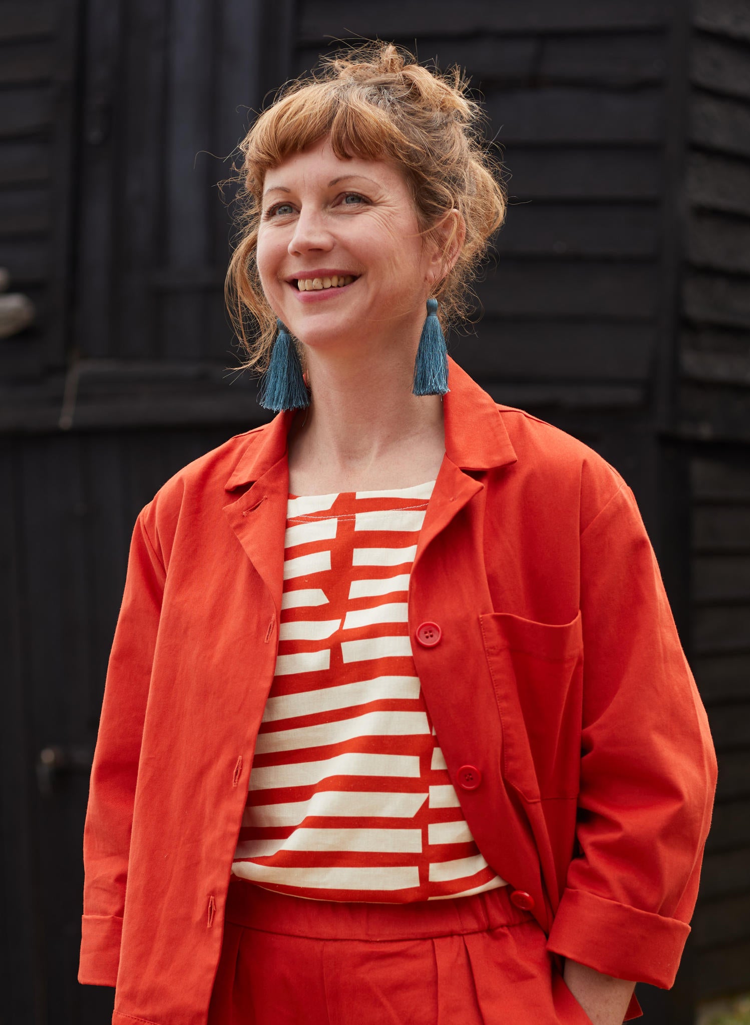 Tina Top - Red Box Stripe