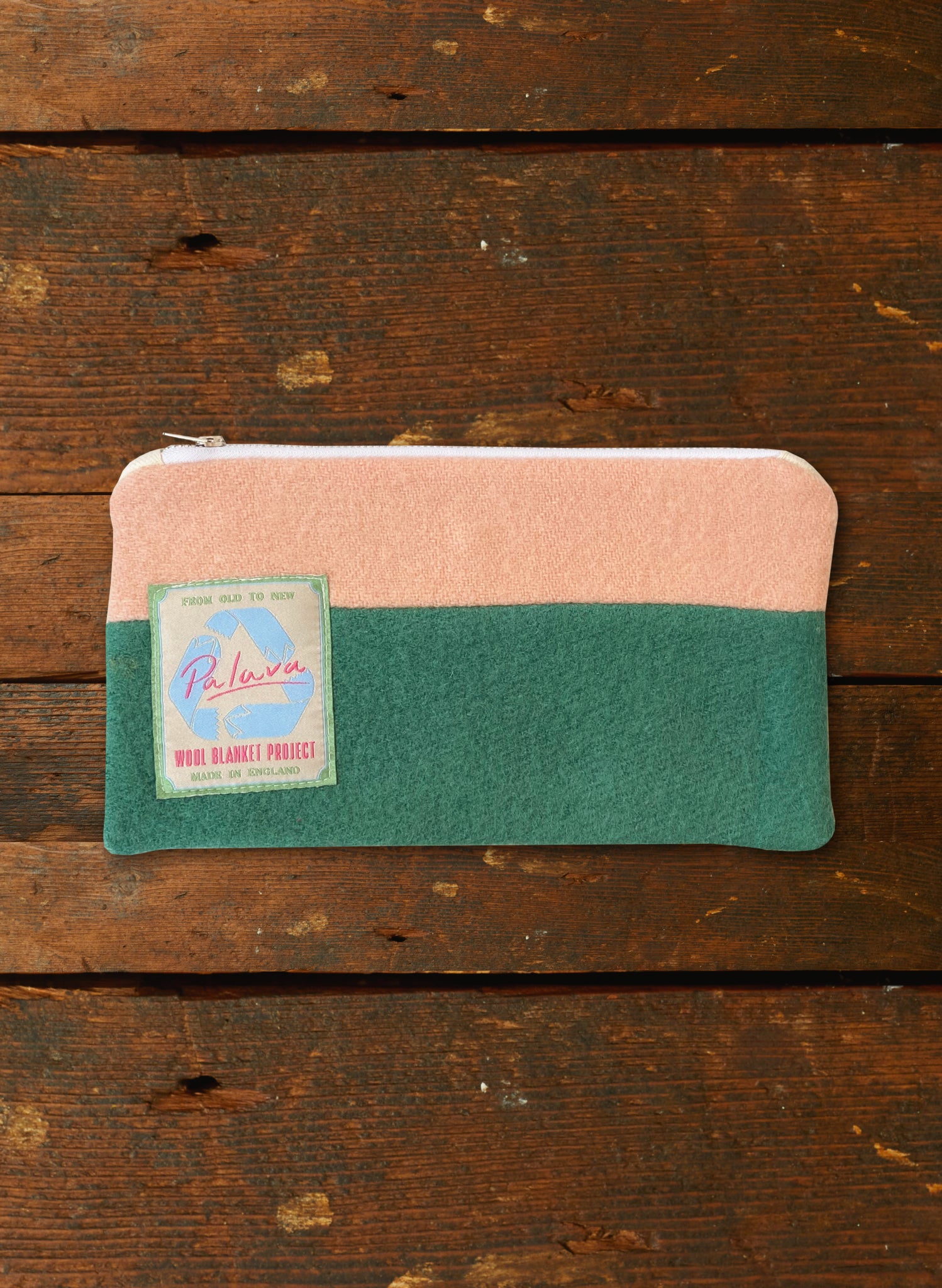 Zip Pouch- Medium - Ivory Coral Migration