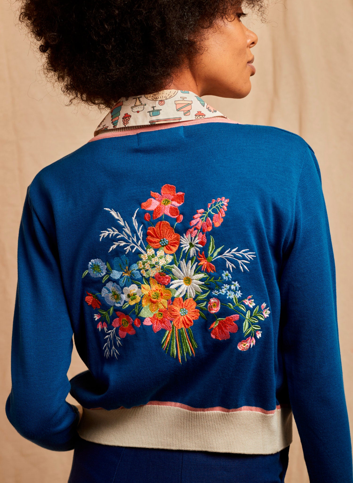 Vera - Blue Posies Cardigan