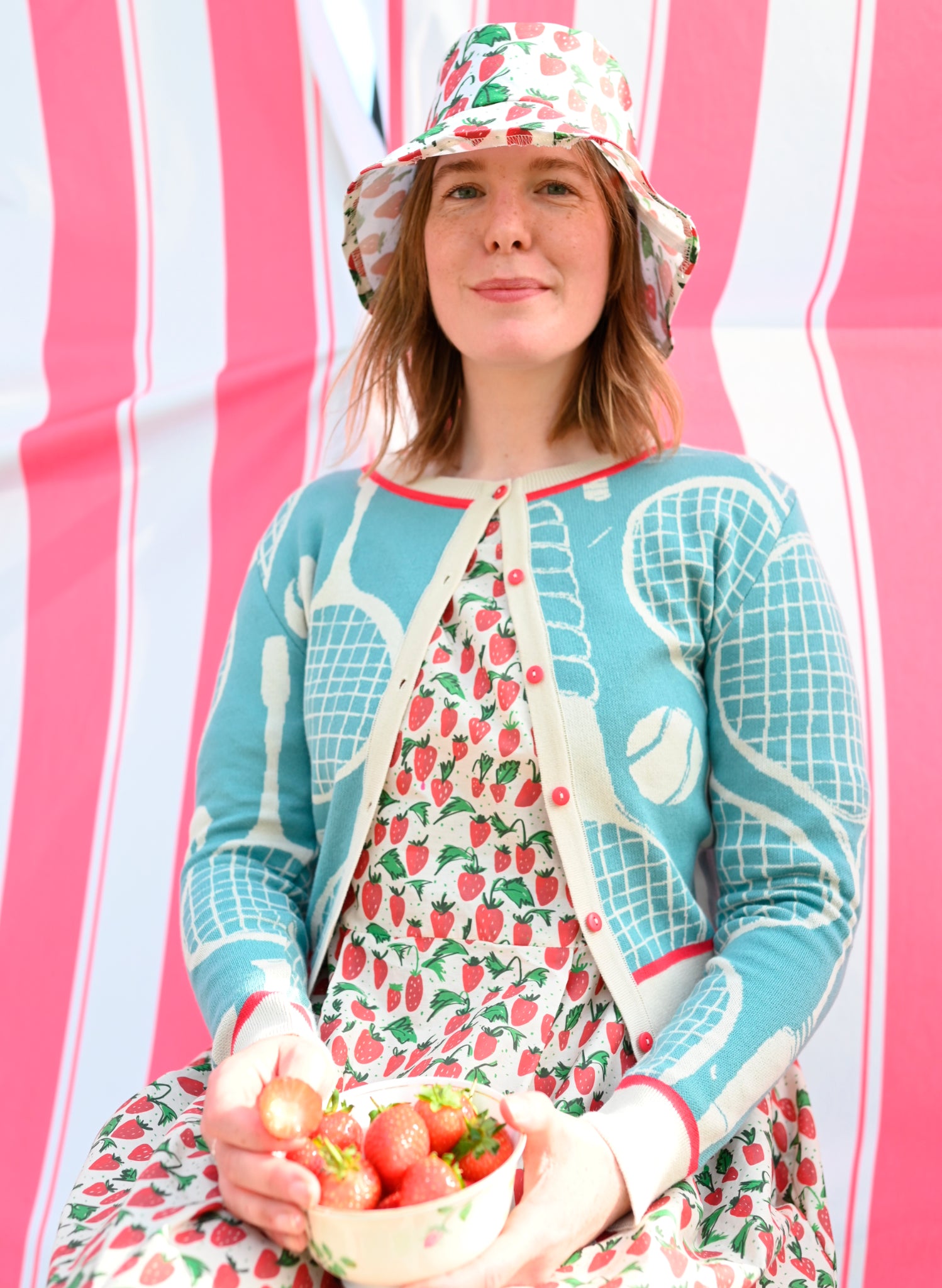 Vera - Blue Tennis Cardigan