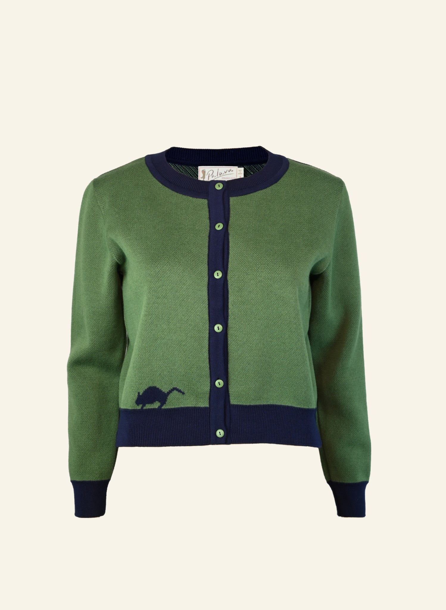 Vera - Green Owl Cardigan