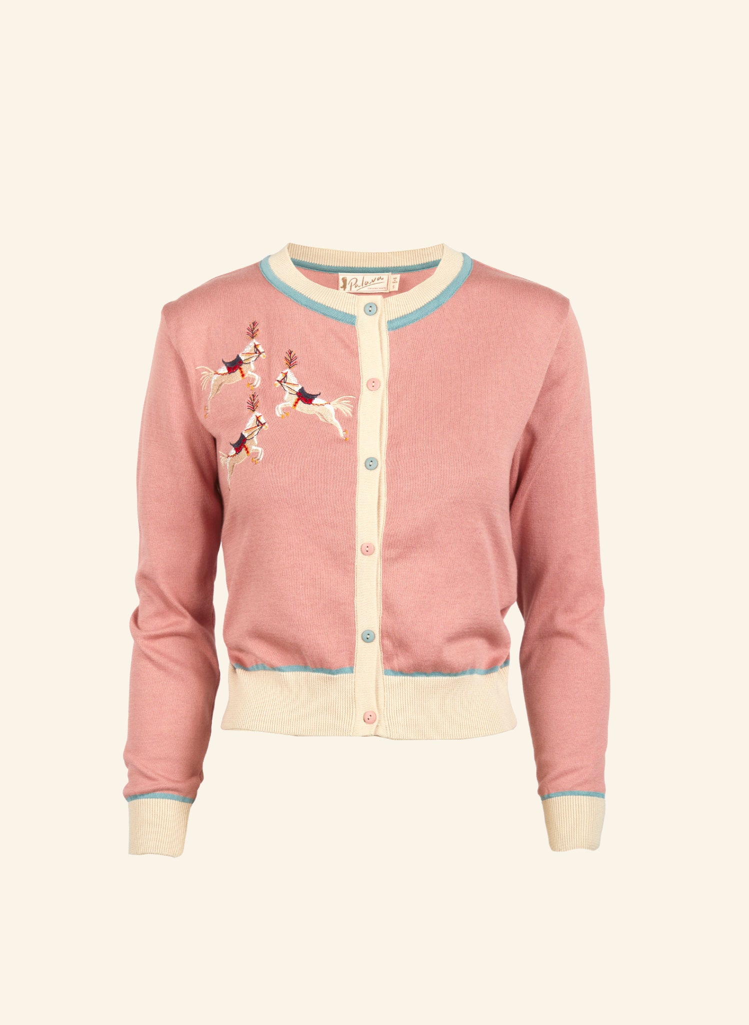 Vera - Cream Prancing Ponies Cardigan