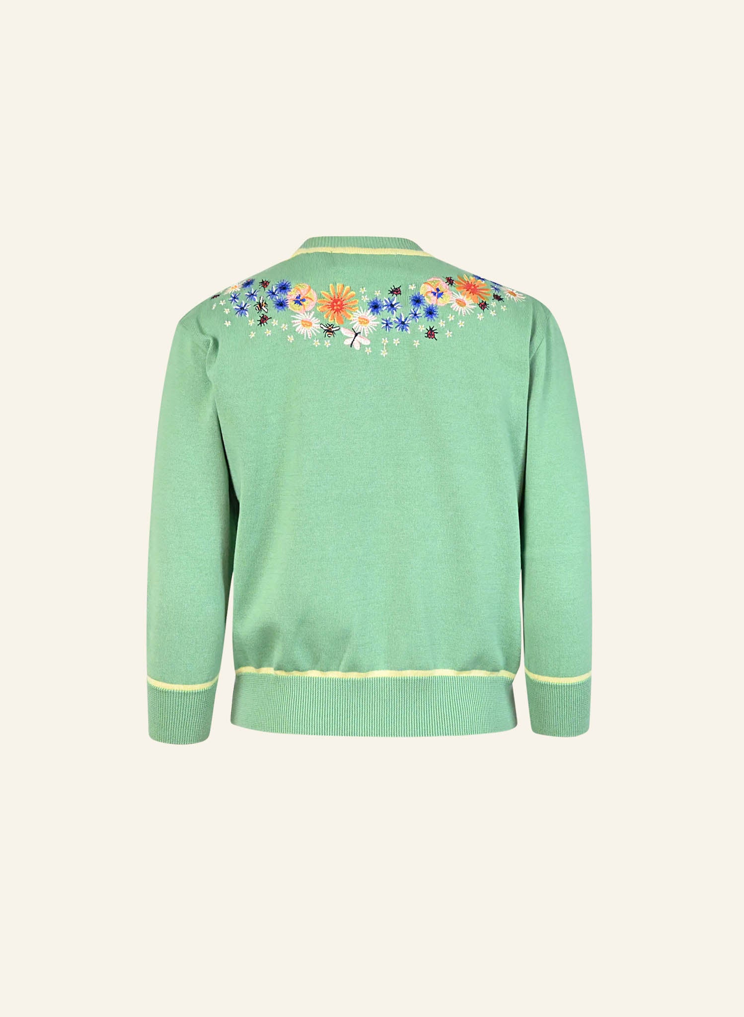 Vera Cardigan - Green Edible Flowers