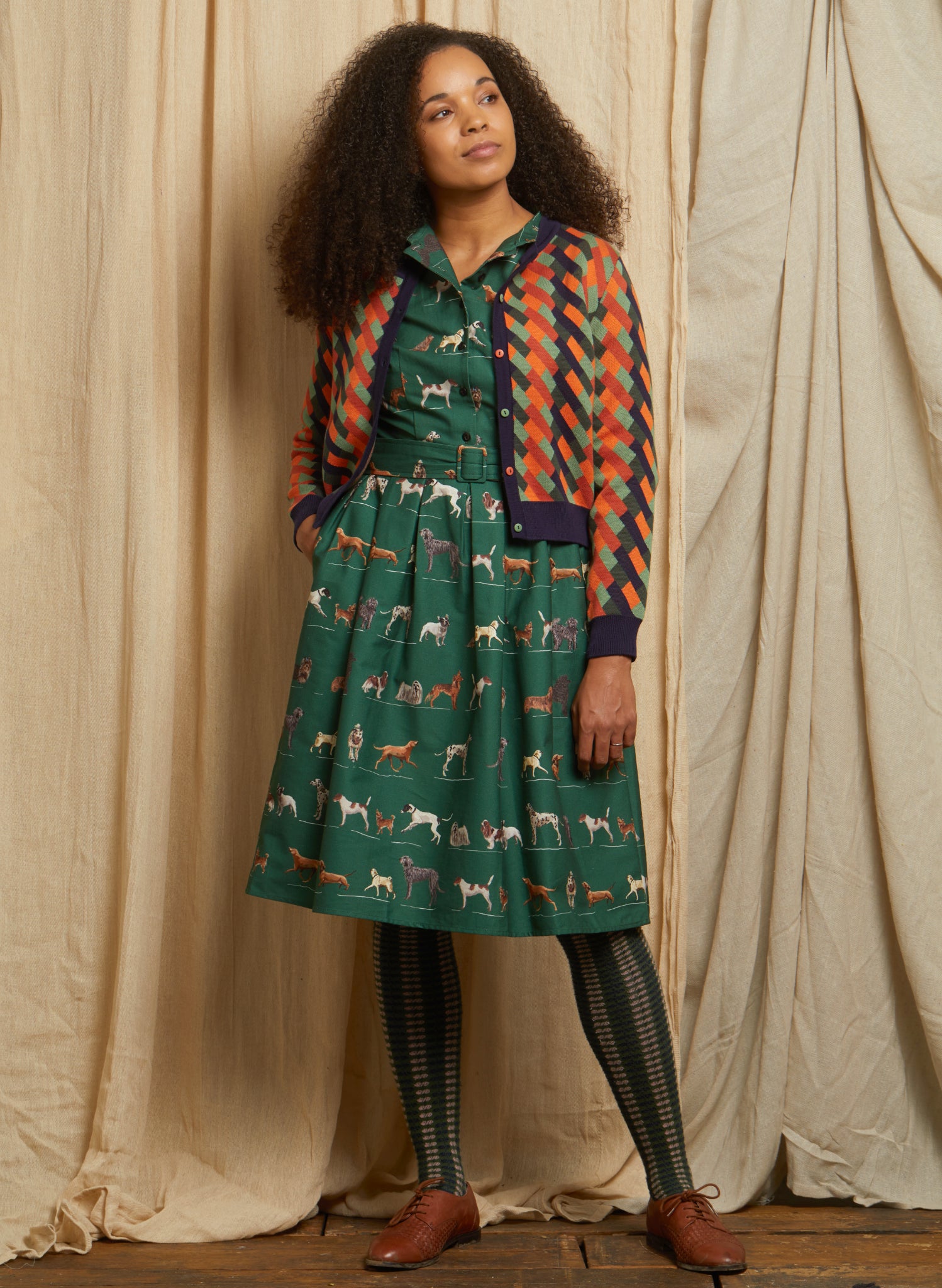 Vera - Coral Kaleidoscope Cardigan