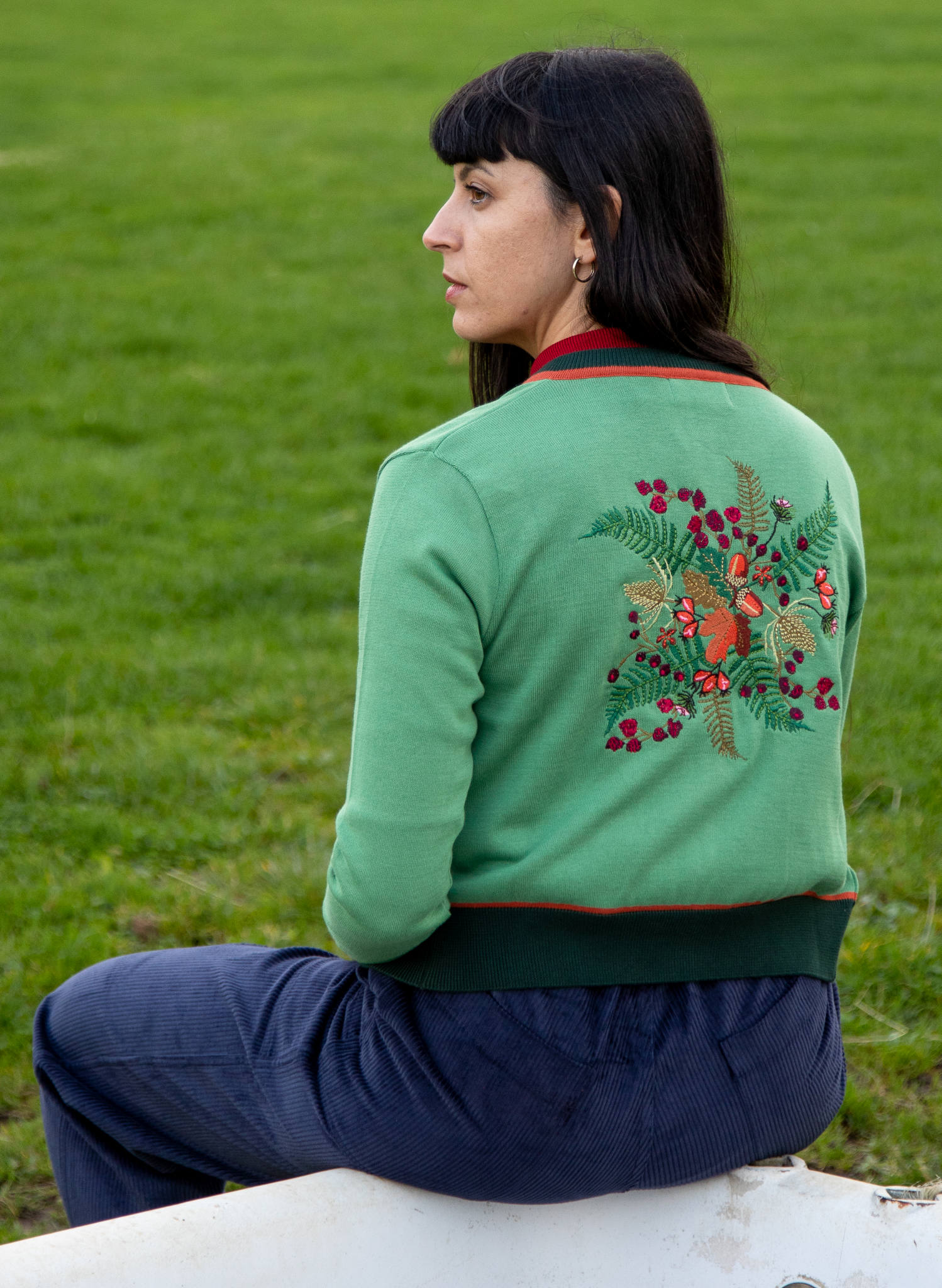 Archive Sale - Size S - Vera - Green Hedgerow Cardigan