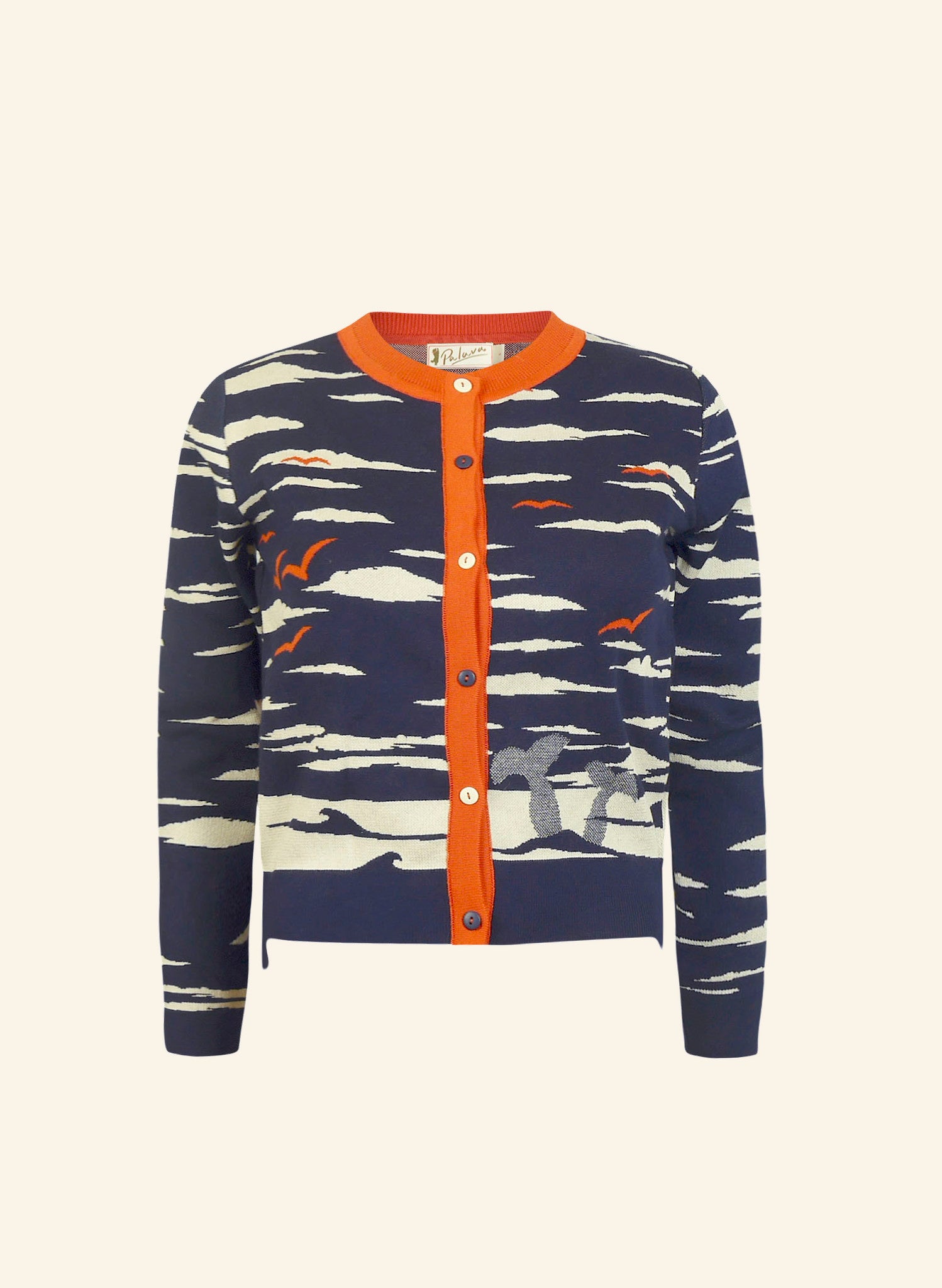 Vera Cardigan - Navy Sailing Boat