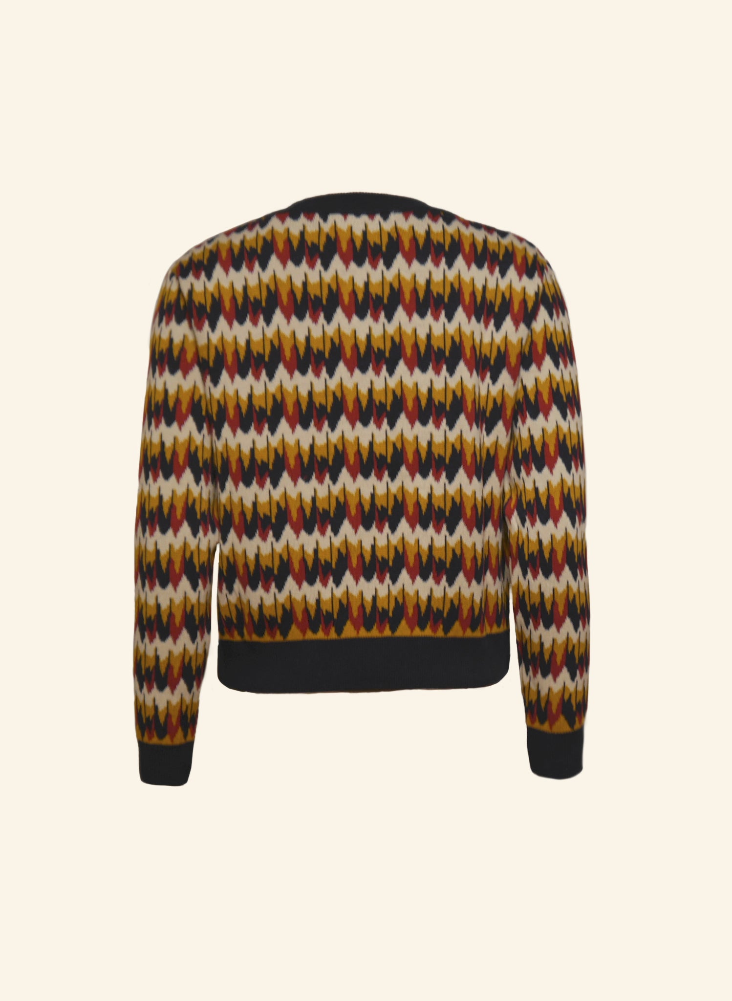 Vera Jacquard Cardigan - Navy Marbled Feather