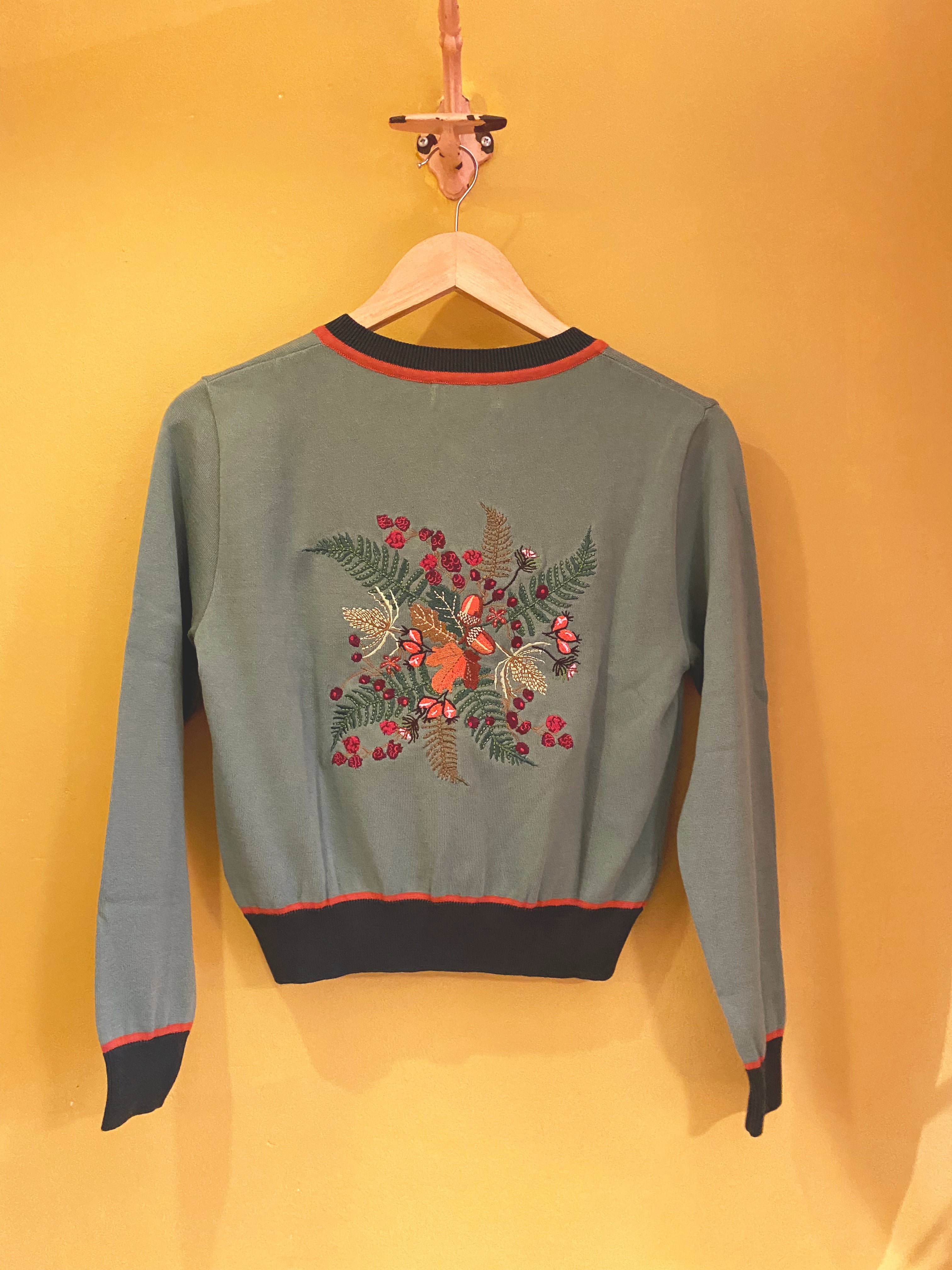 Archive Sale - Size S - Vera - Green Hedgerow Cardigan