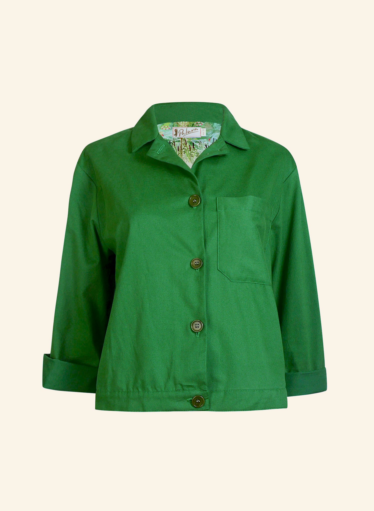 Green Workwear Jacket | 100% Organic Cotton | Made in London