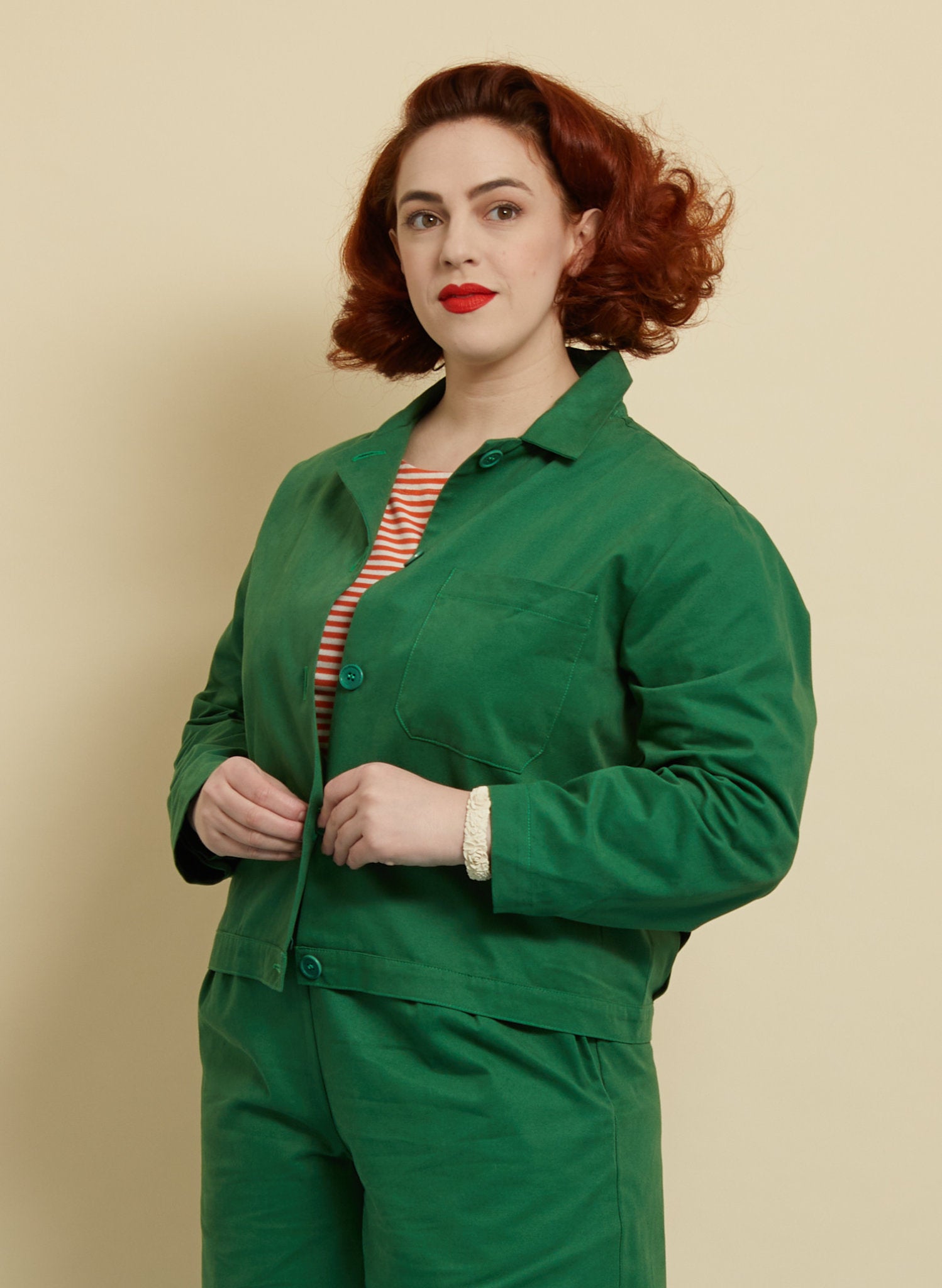 Green Workwear Jacket | 100% Organic Cotton | Made in London