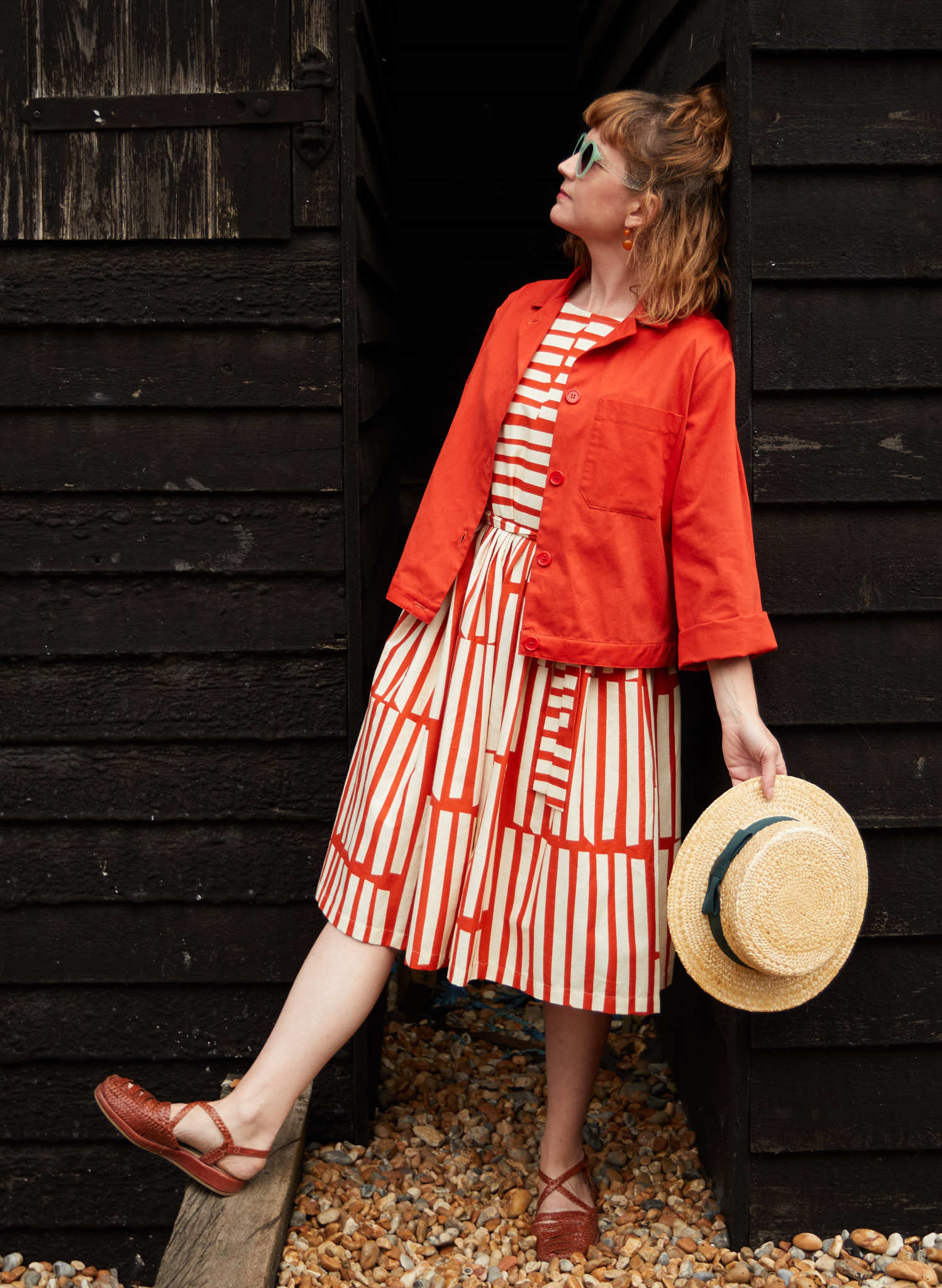 Archive Sale - Size 10 - Walter Workwear Jacket - Red Cotton