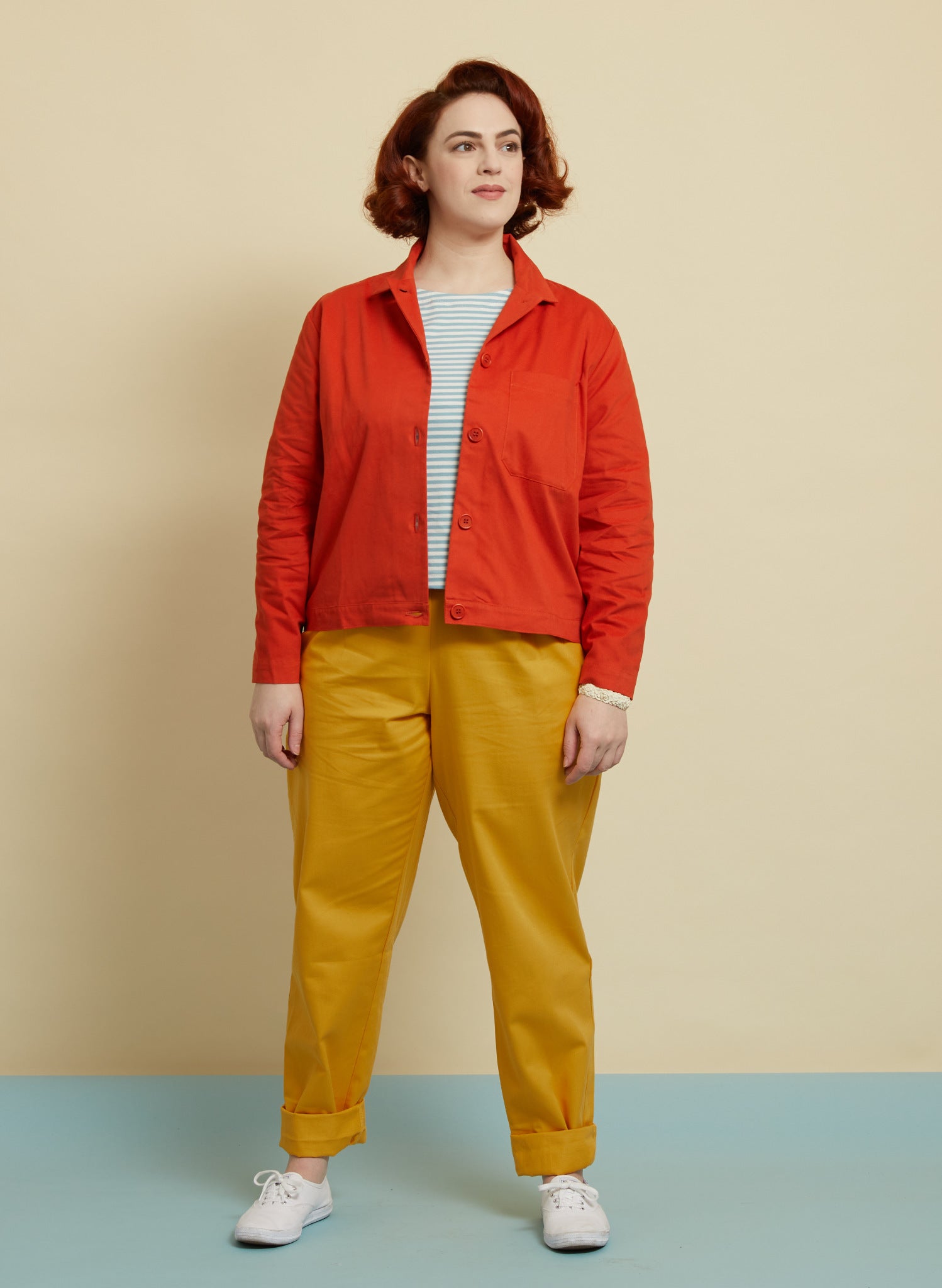Archive Sale - Size 10 - Walter Workwear Jacket - Red Cotton