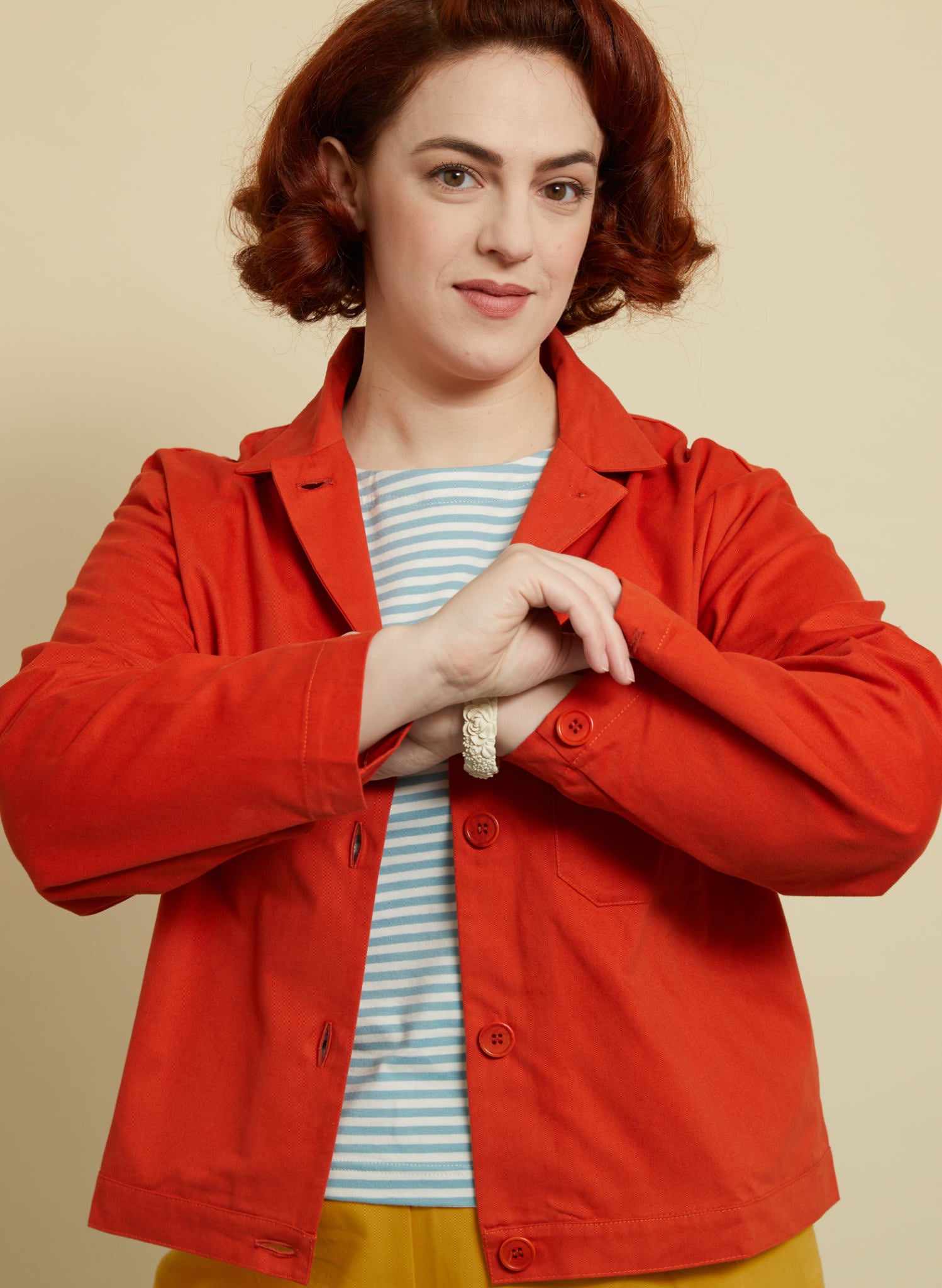 Archive Sale - Size 10 - Walter Workwear Jacket - Red Cotton