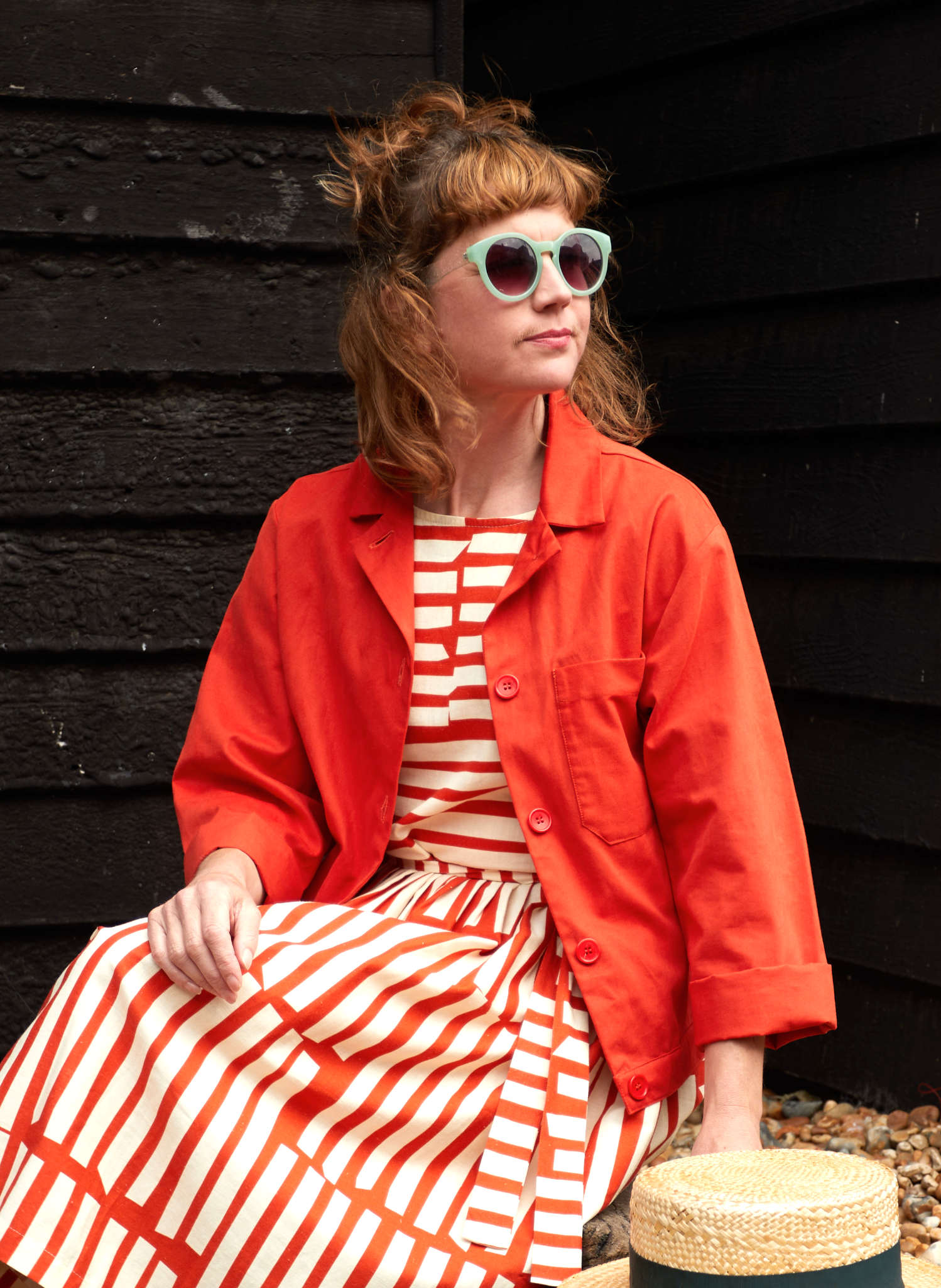 Archive Sale - Size 10 - Walter Workwear Jacket - Red Cotton