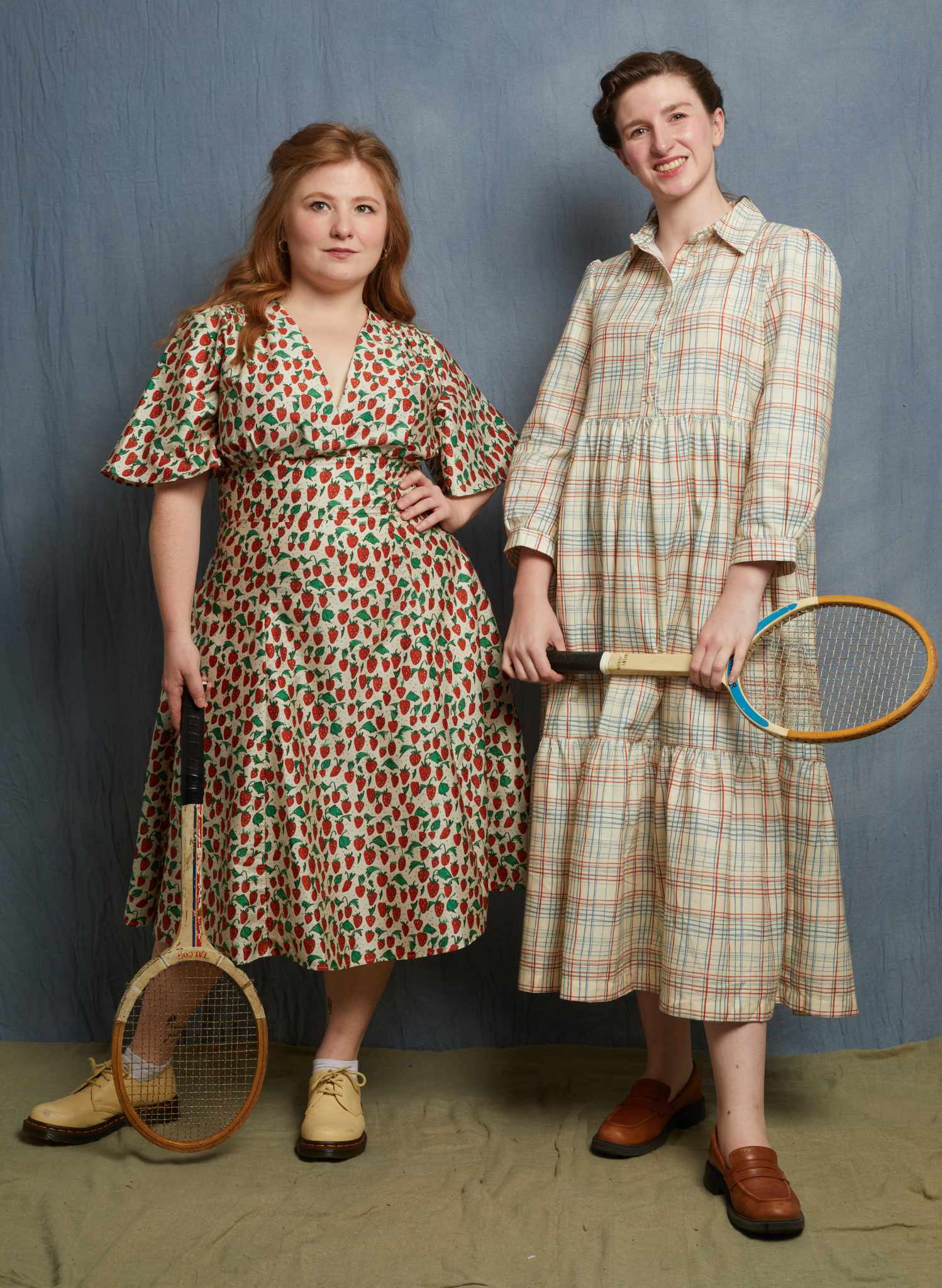 Tabatha Dress - Cream Folk Check