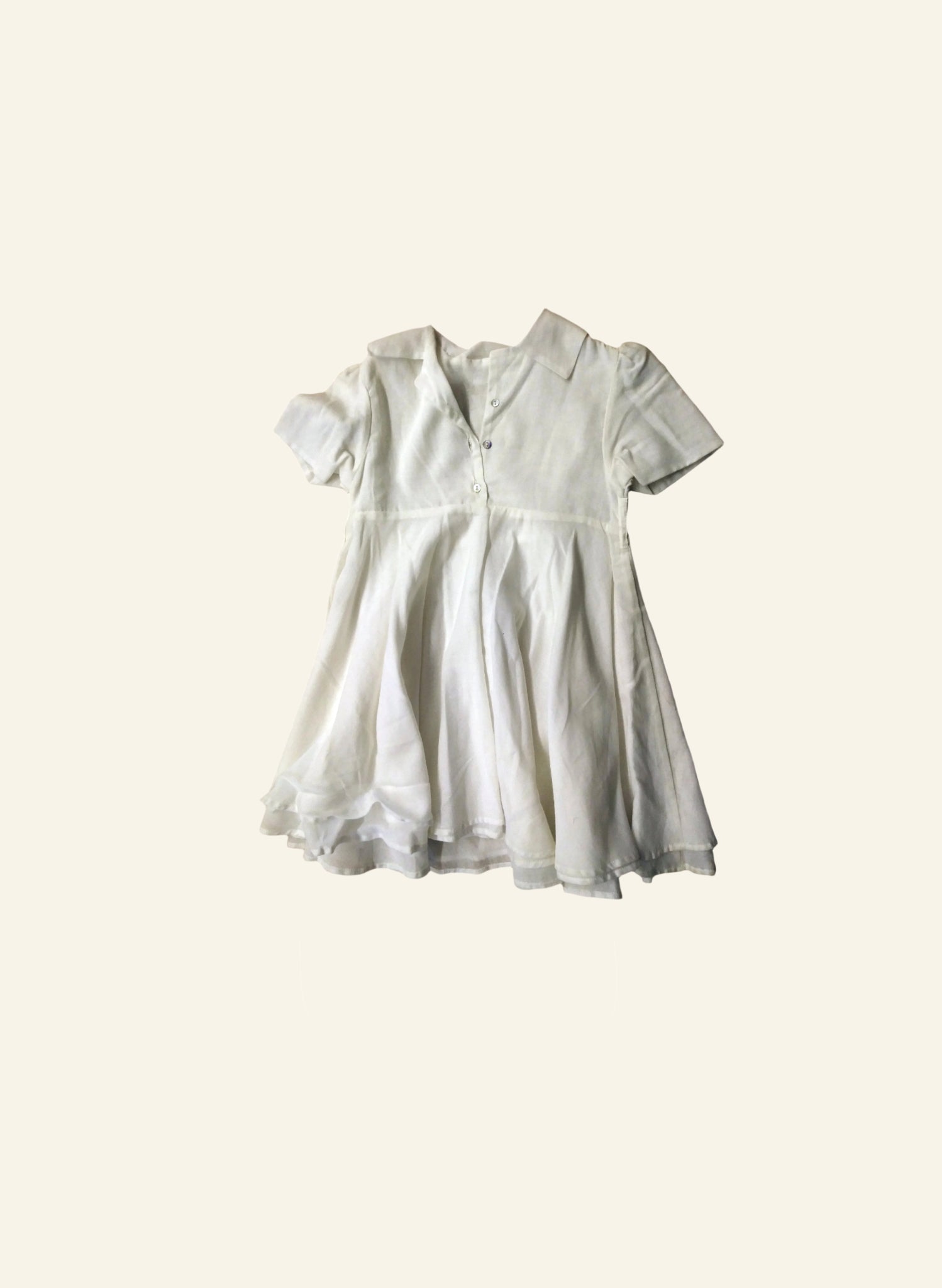 Archive Sale - Age 3 - Children's Summer Dress - White