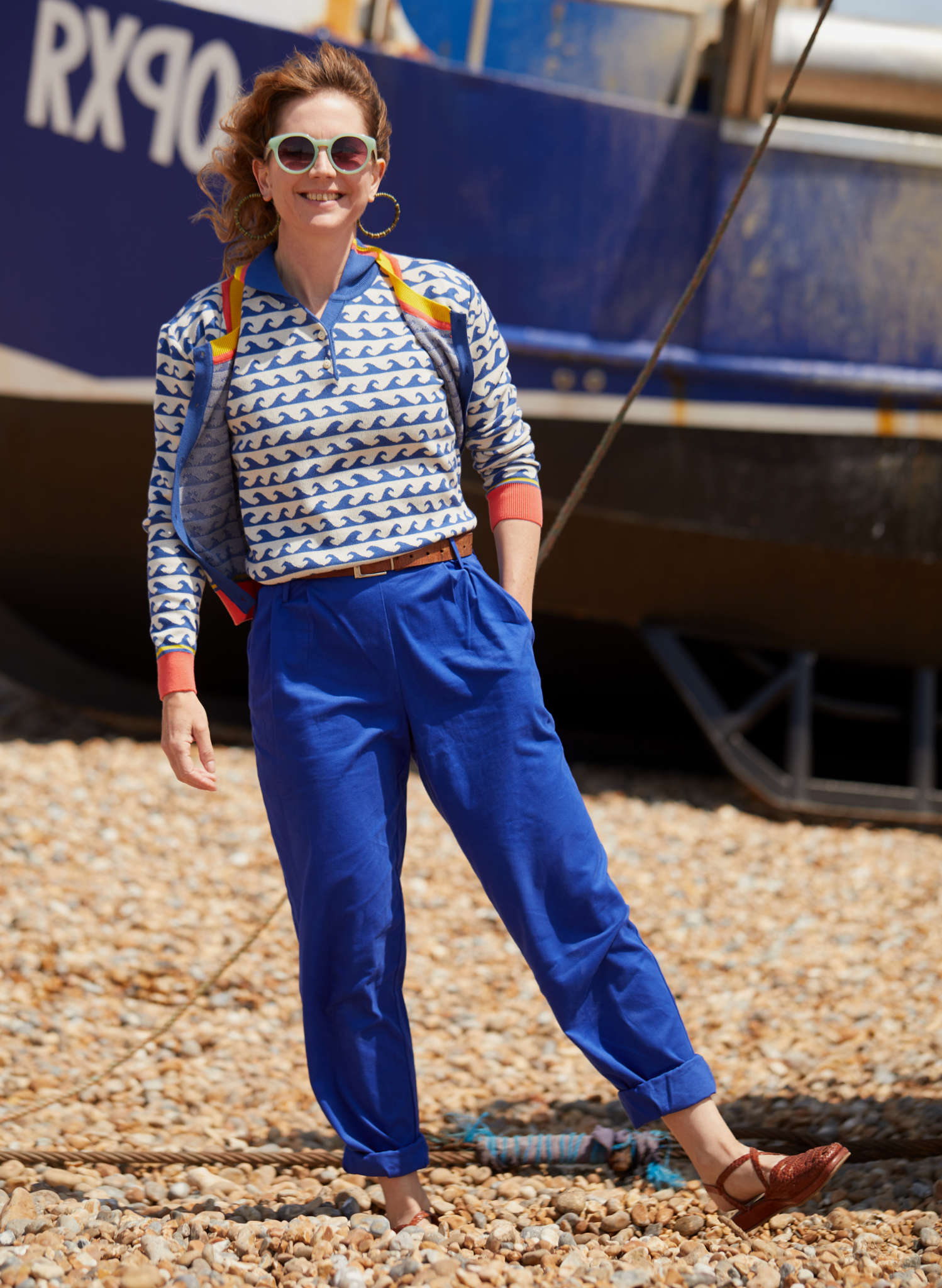 Wilma Trousers - Cobalt Blue Cotton