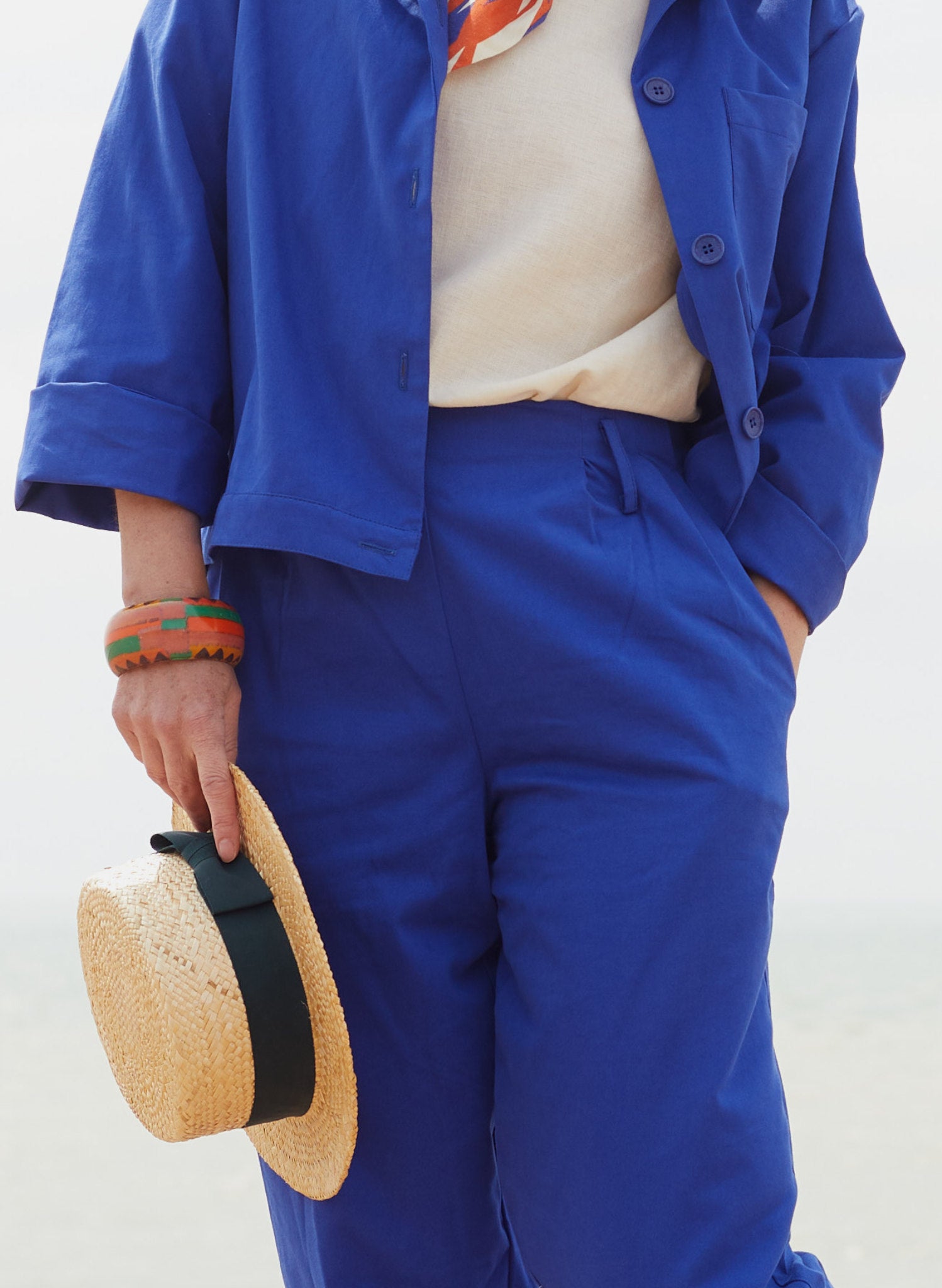 Wilma Trousers - Cobalt Blue Cotton