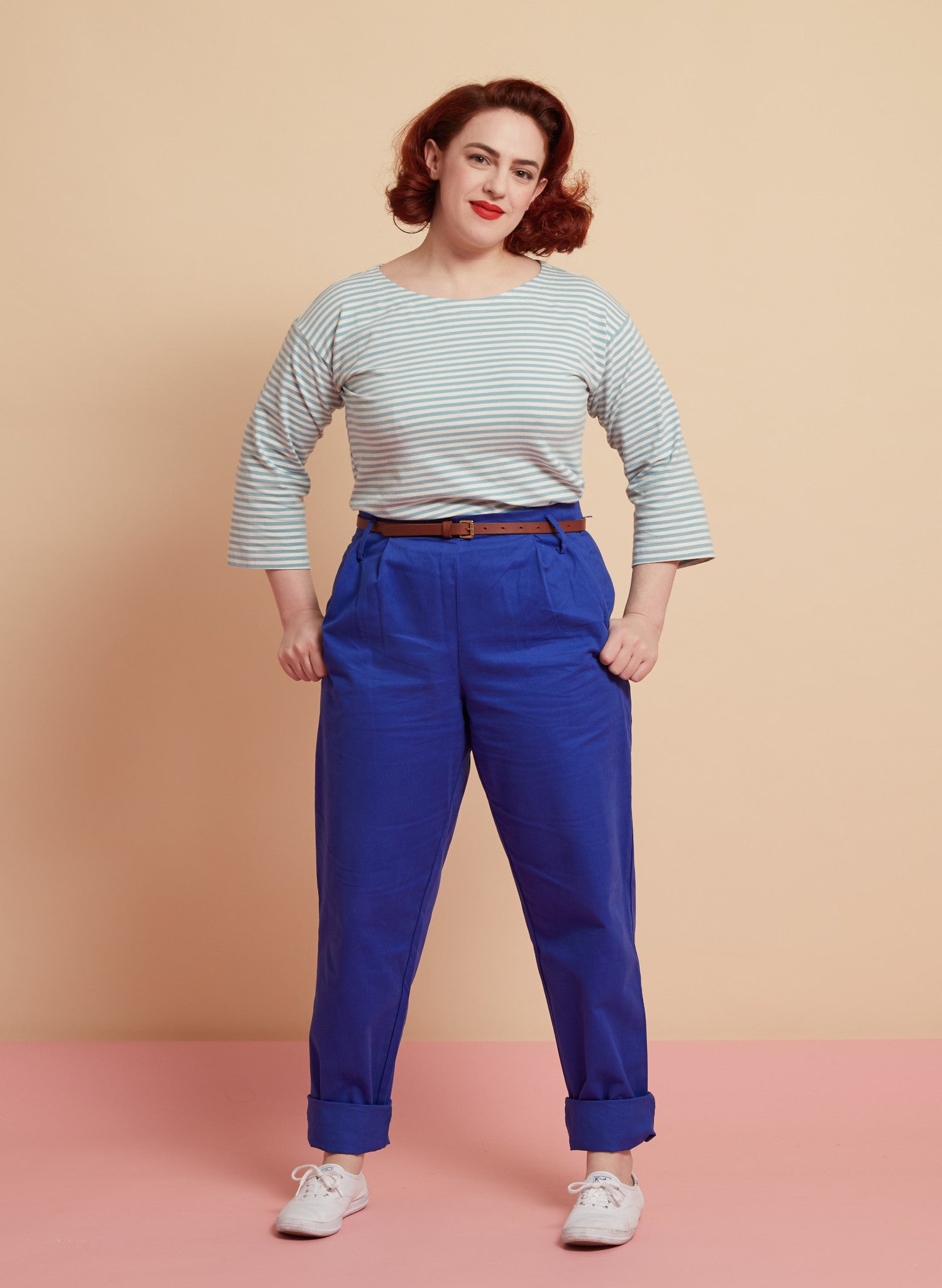 Wilma Trousers - Cobalt Blue Cotton