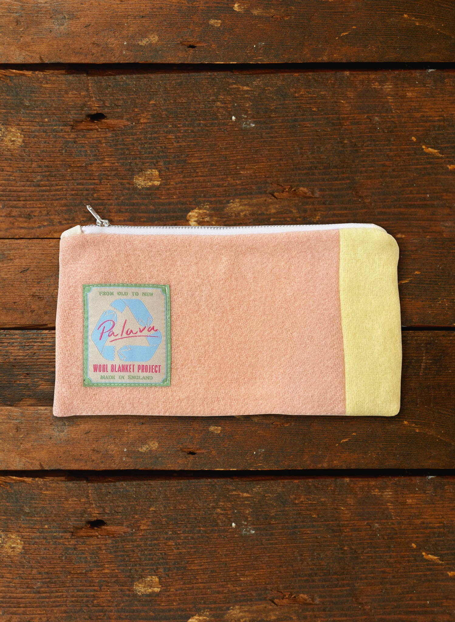 Zip Pouch- Medium - Ivory Coral Migration