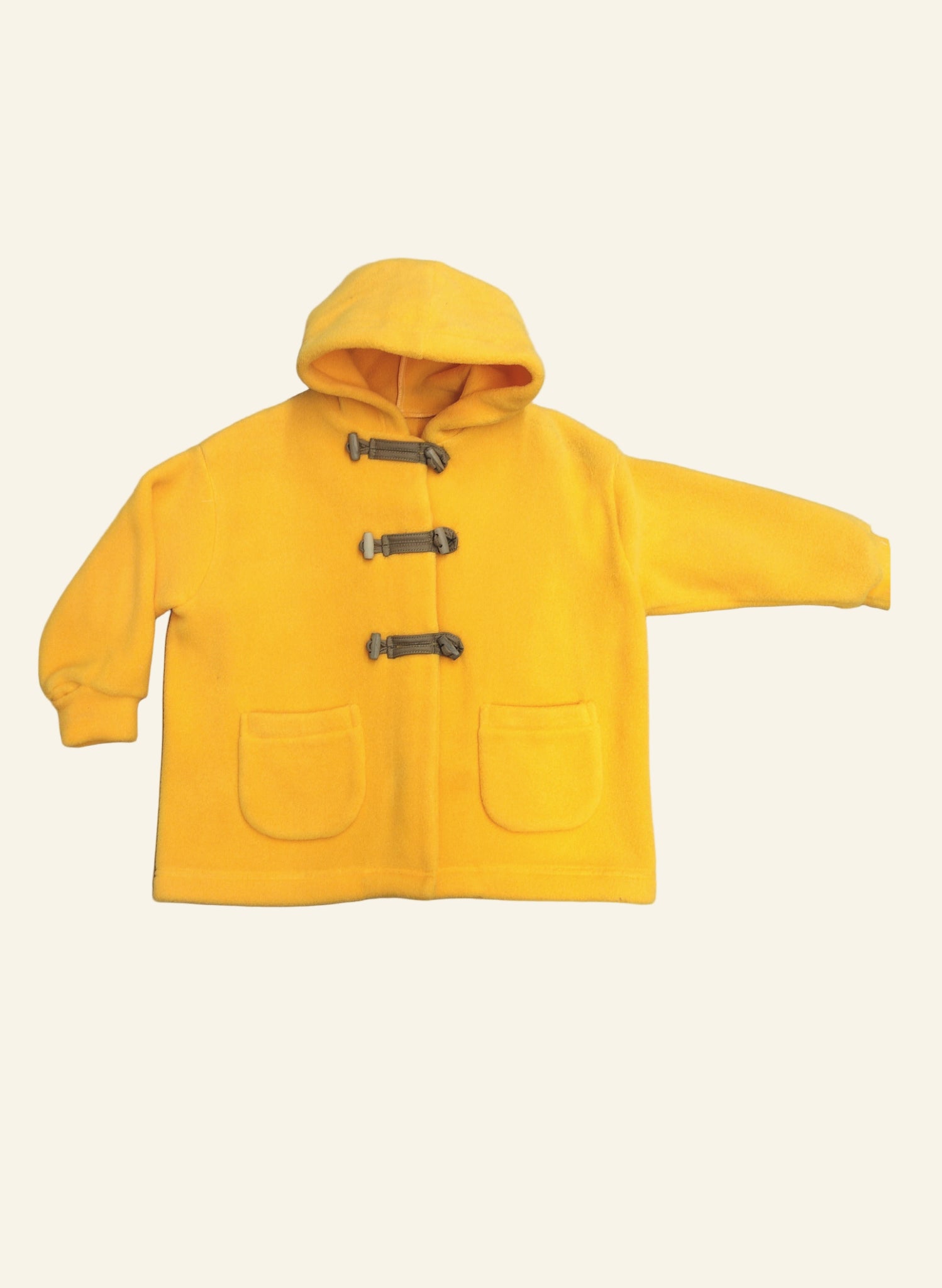 Children's Hooded Duffle Coat - Yellow