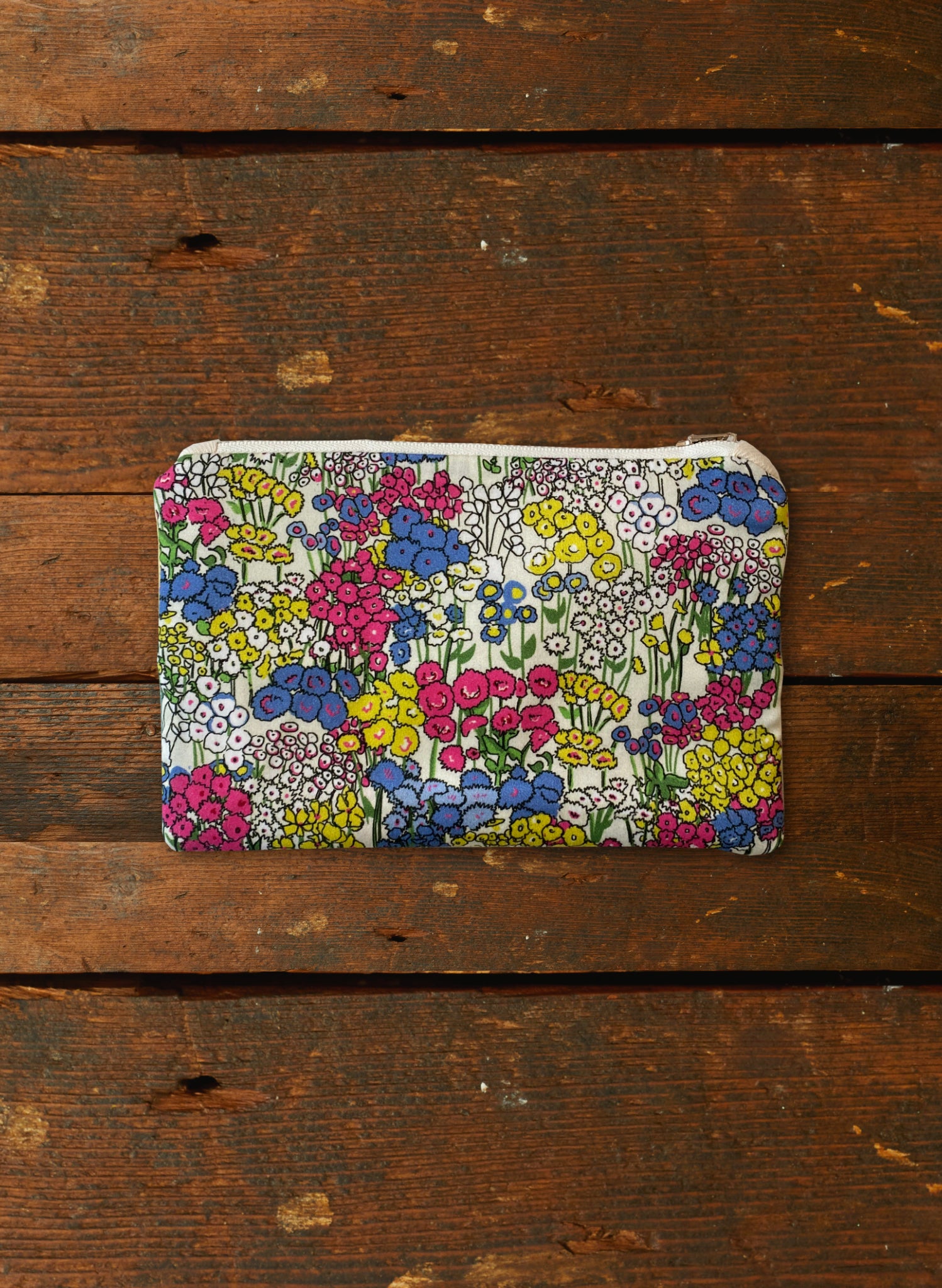 Zip Pouch - Small - Poppy Cream Garden