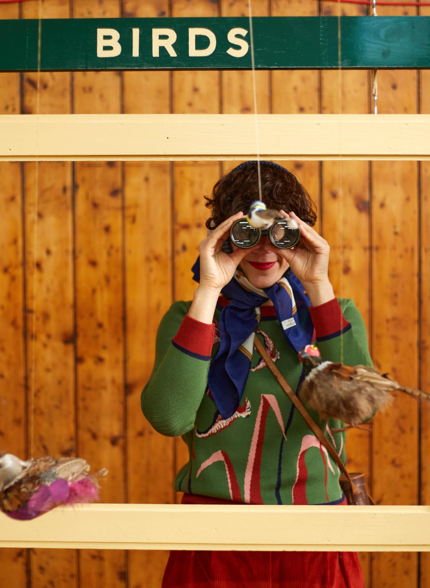 Archive Sale - Size -S - Esther - Green Flying Ducks
