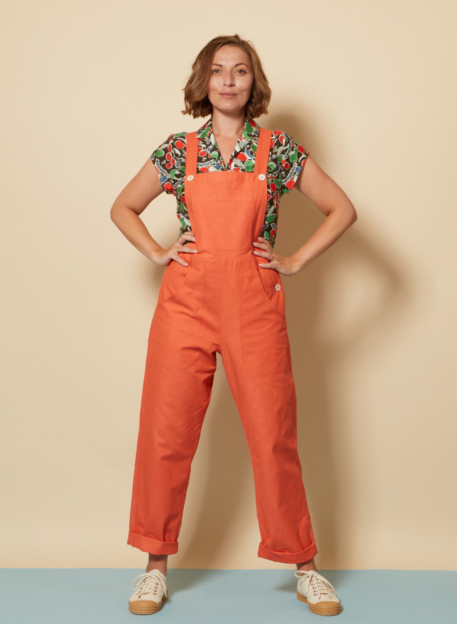 Bonnie Dungarees - Red