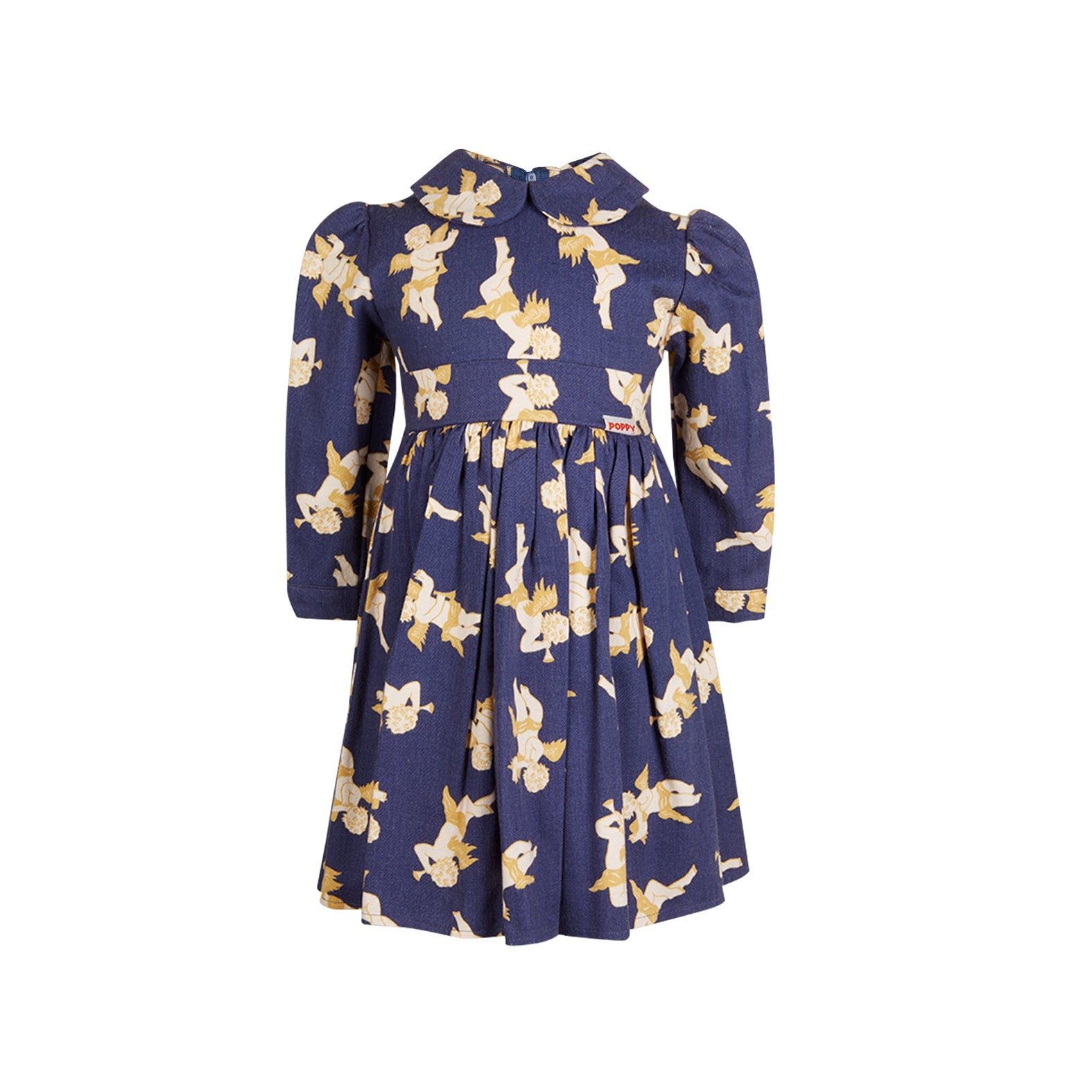 Remnant - 125cm - Navy Cherubs Fabric - Cotton Jersey