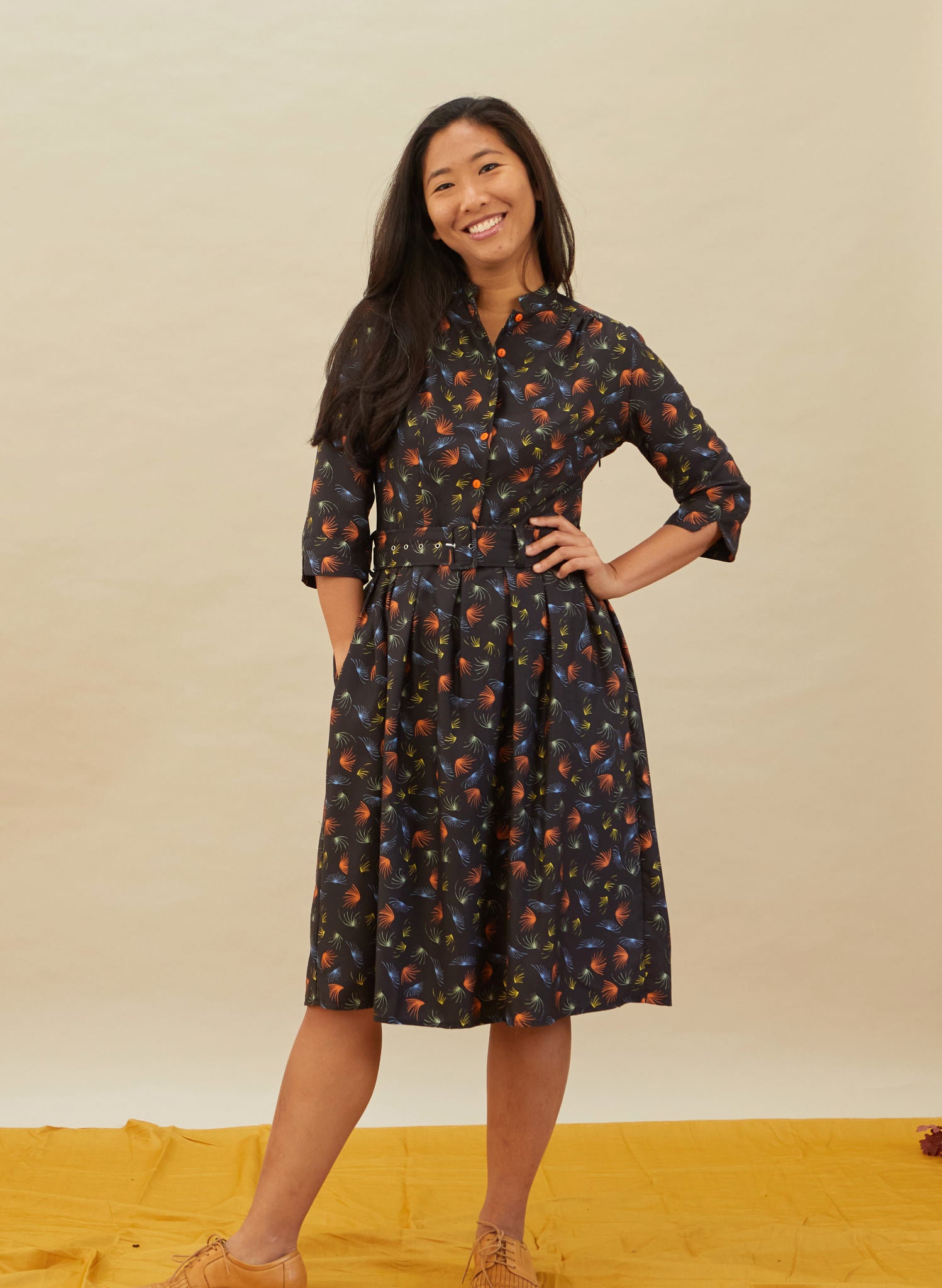 Fireworks black - 100% Tencel Twill- Fabric