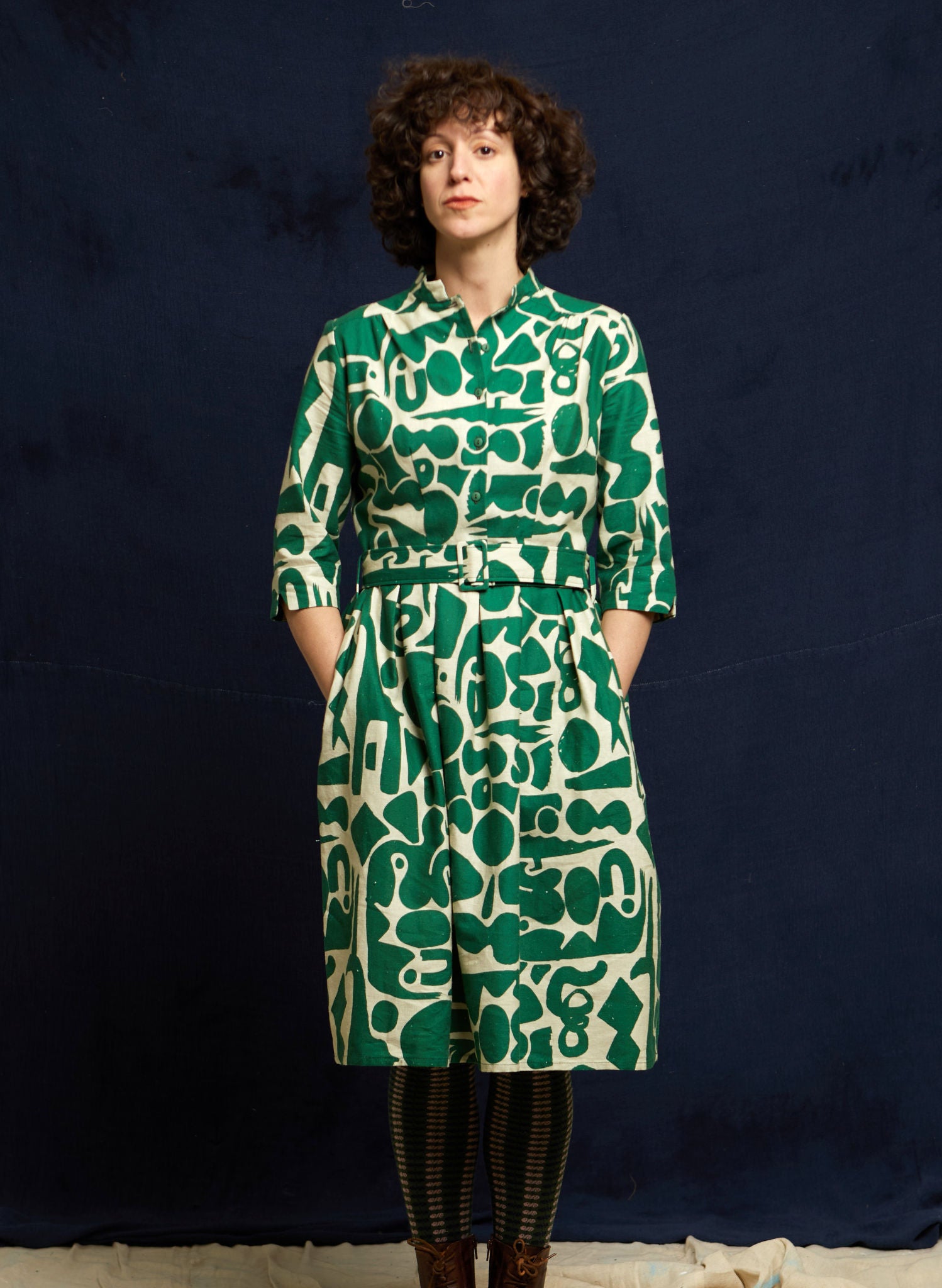 Archive Sale - Size 10 - Cynthia - Green Cave Dress