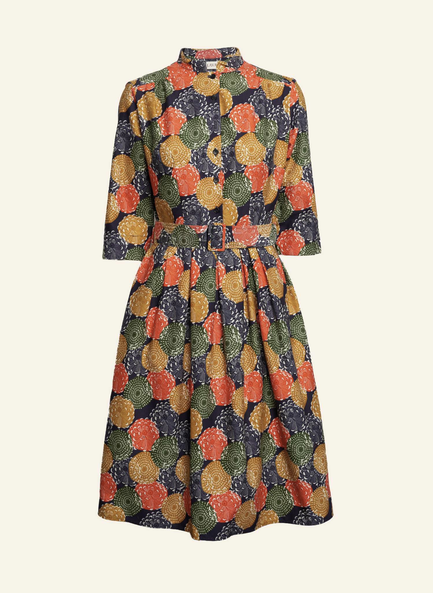 Archive Sale - Size 10 - Cynthia Dress - Navy Pinecones