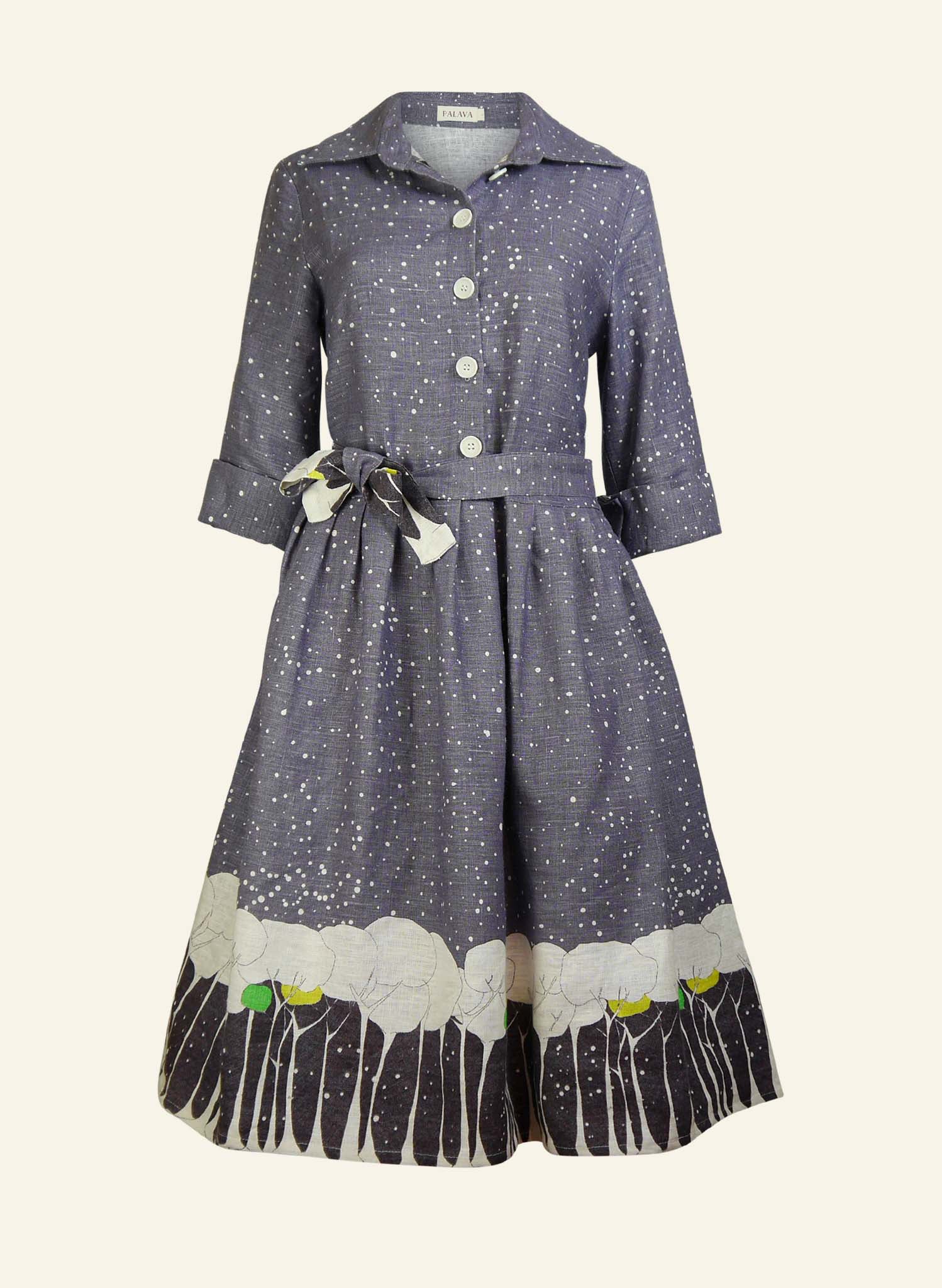 Archive Sale - Size Small - Doris - Grey Snowstorm Dress