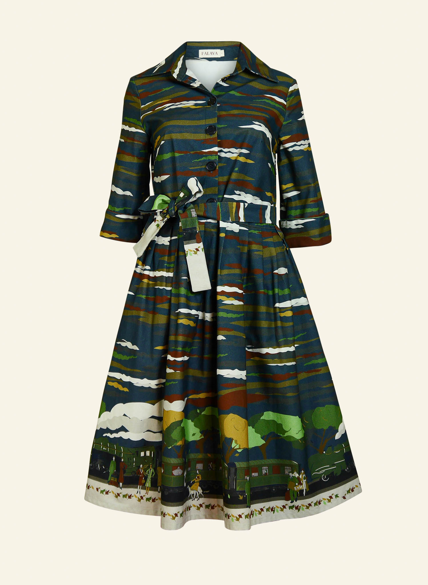 Archive Sale - Size S - Doris Dress - Navy Flying Scotsman