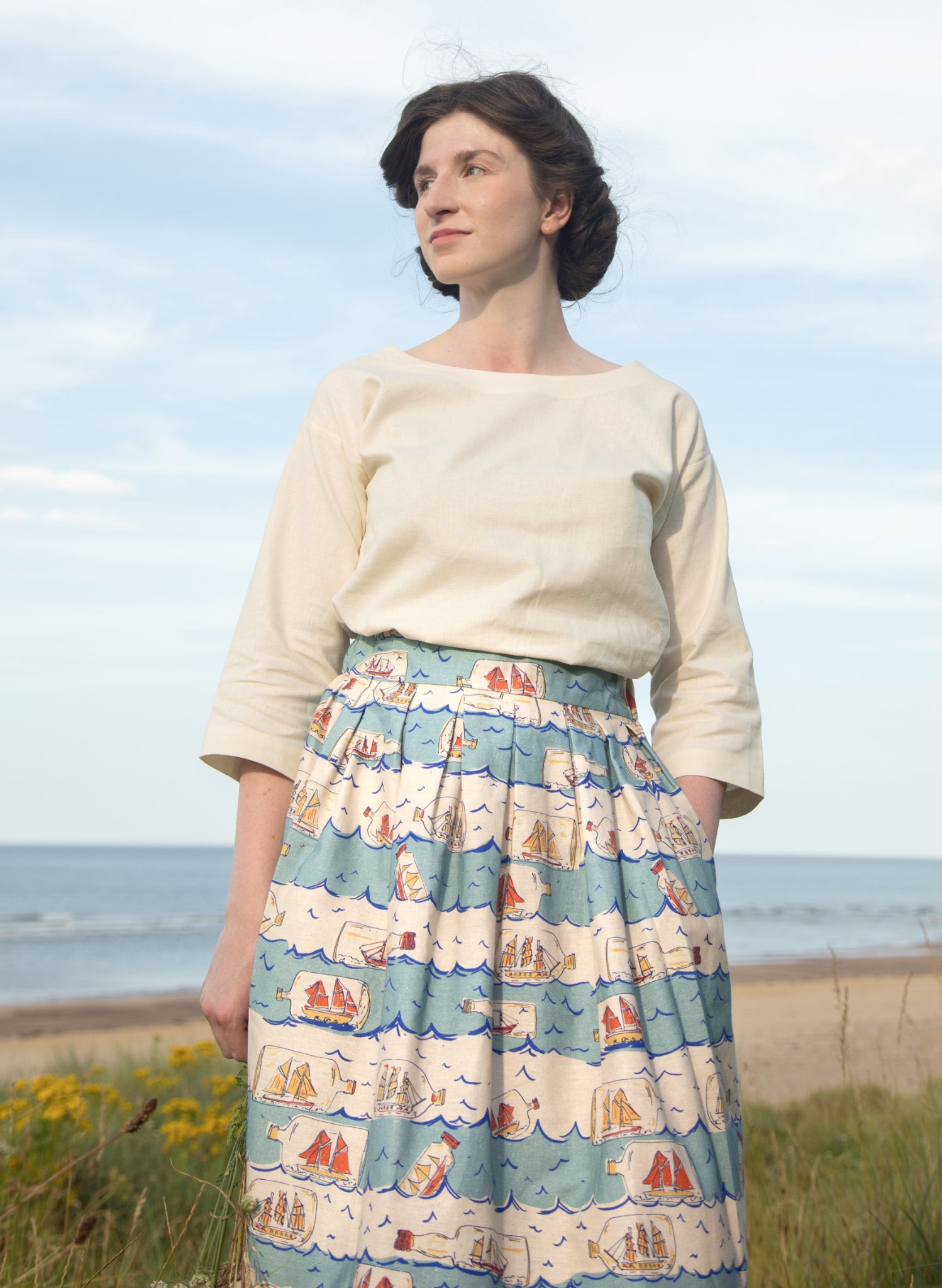 Florence Skirt - Blue Ships Ahoy