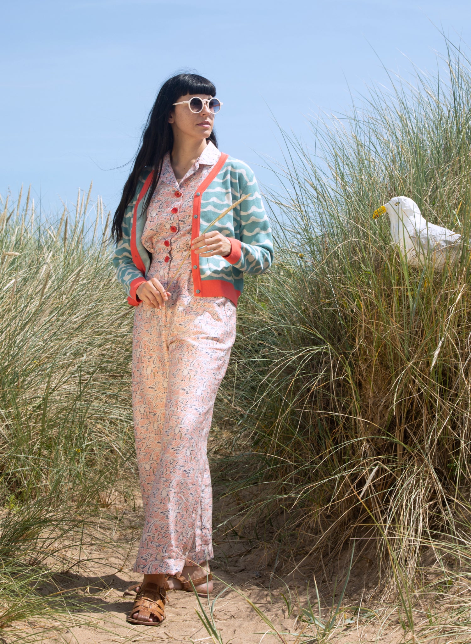 Hilda Cardigan - Teal Sea