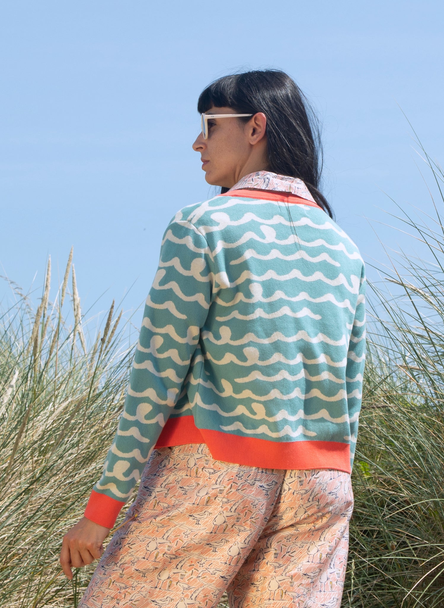Hilda Cardigan - Teal Sea