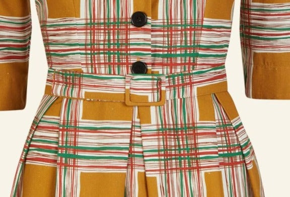 Archive Sale - Buckle Belt - Mustard Check - Ida