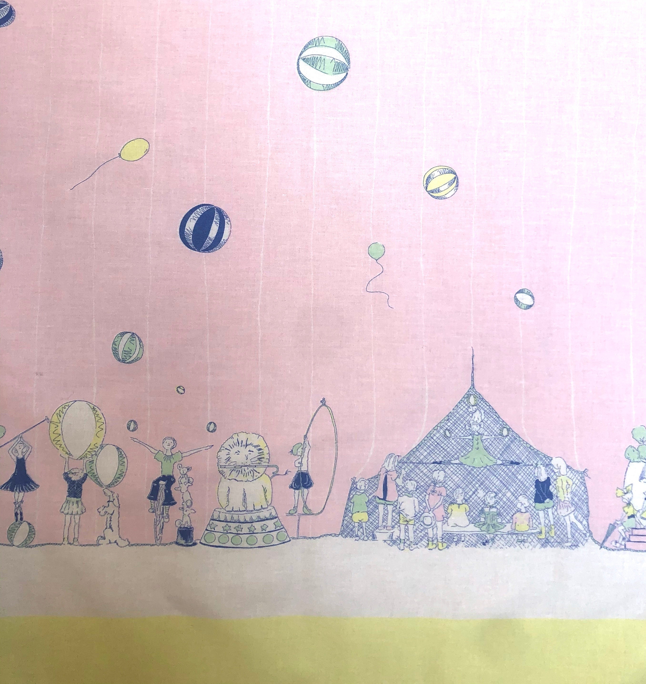 Remnant - 2.5m x 150cm - Seconds Circus Roll Up Roll Up - Cotton Fabric