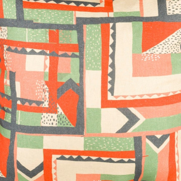 Remnant - 100cm x 80cm - Mint High Wire - Cotton Linen Blend - Fabric