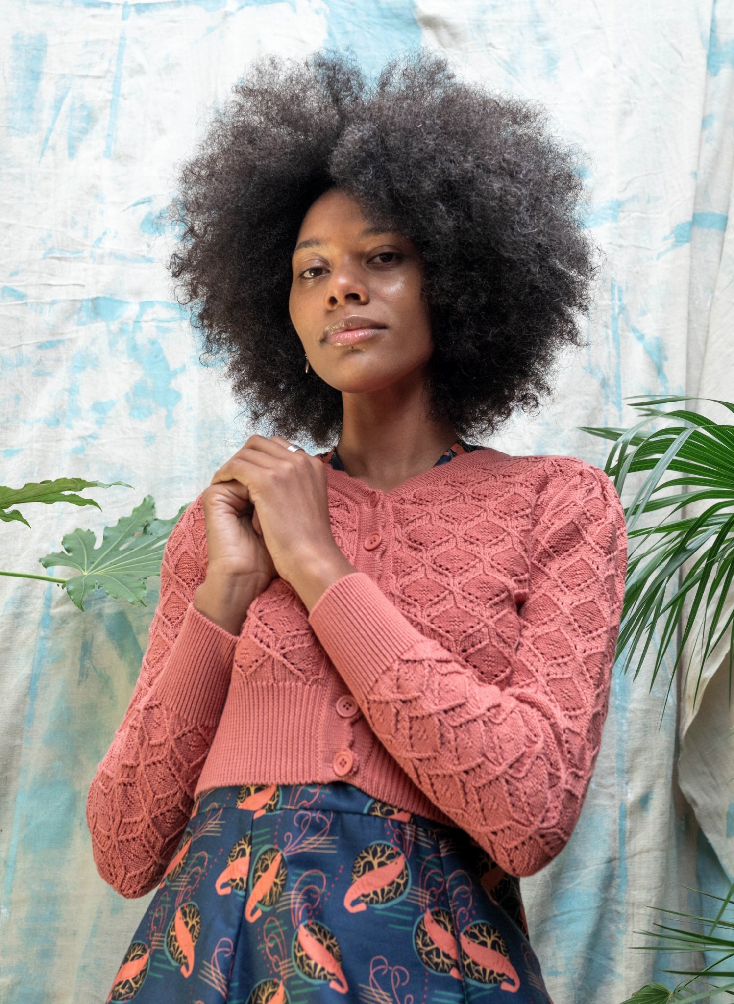 Leah Cardigan - Rose Basket Knit