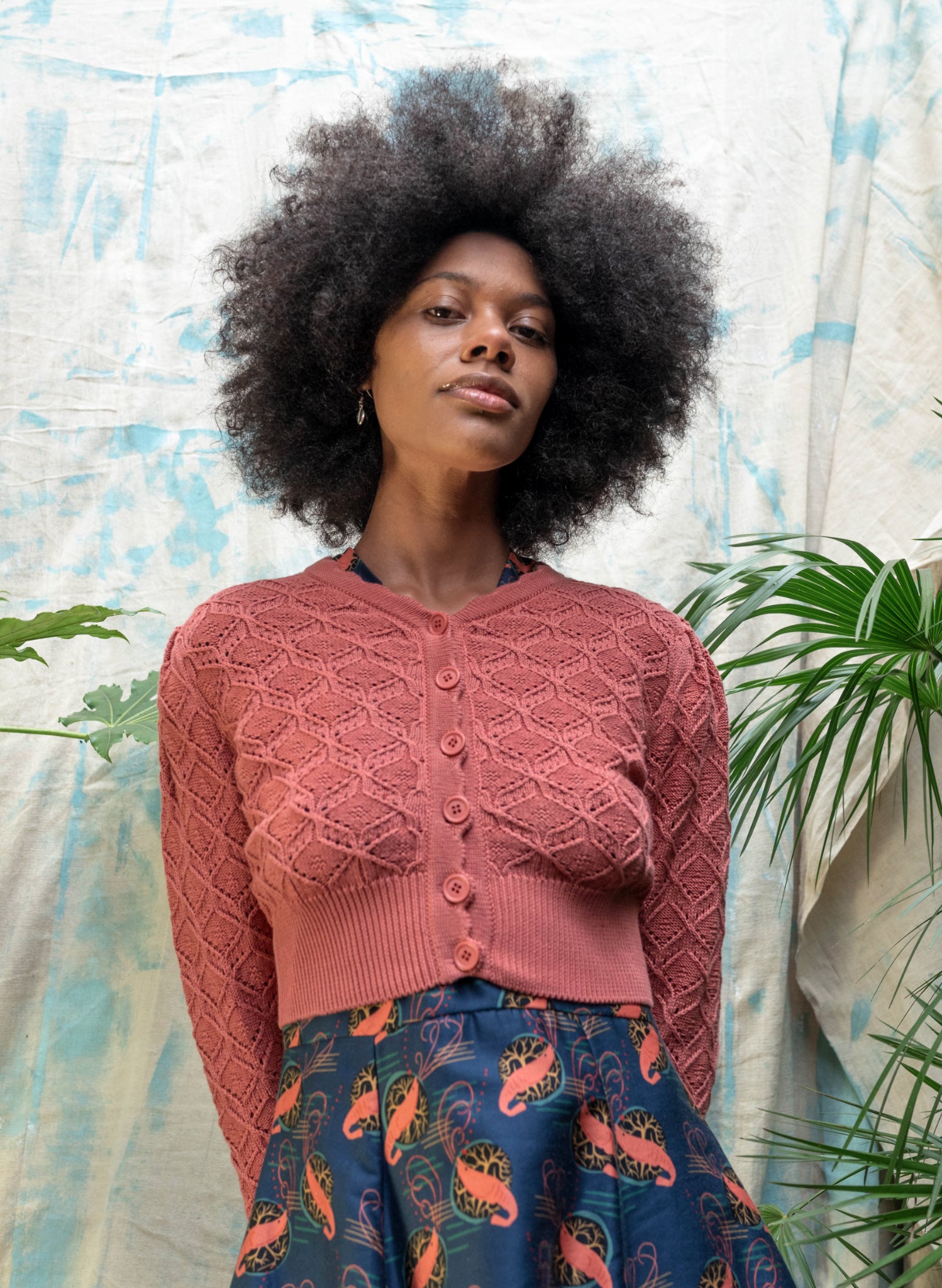 Leah Cardigan - Rose Basket Knit