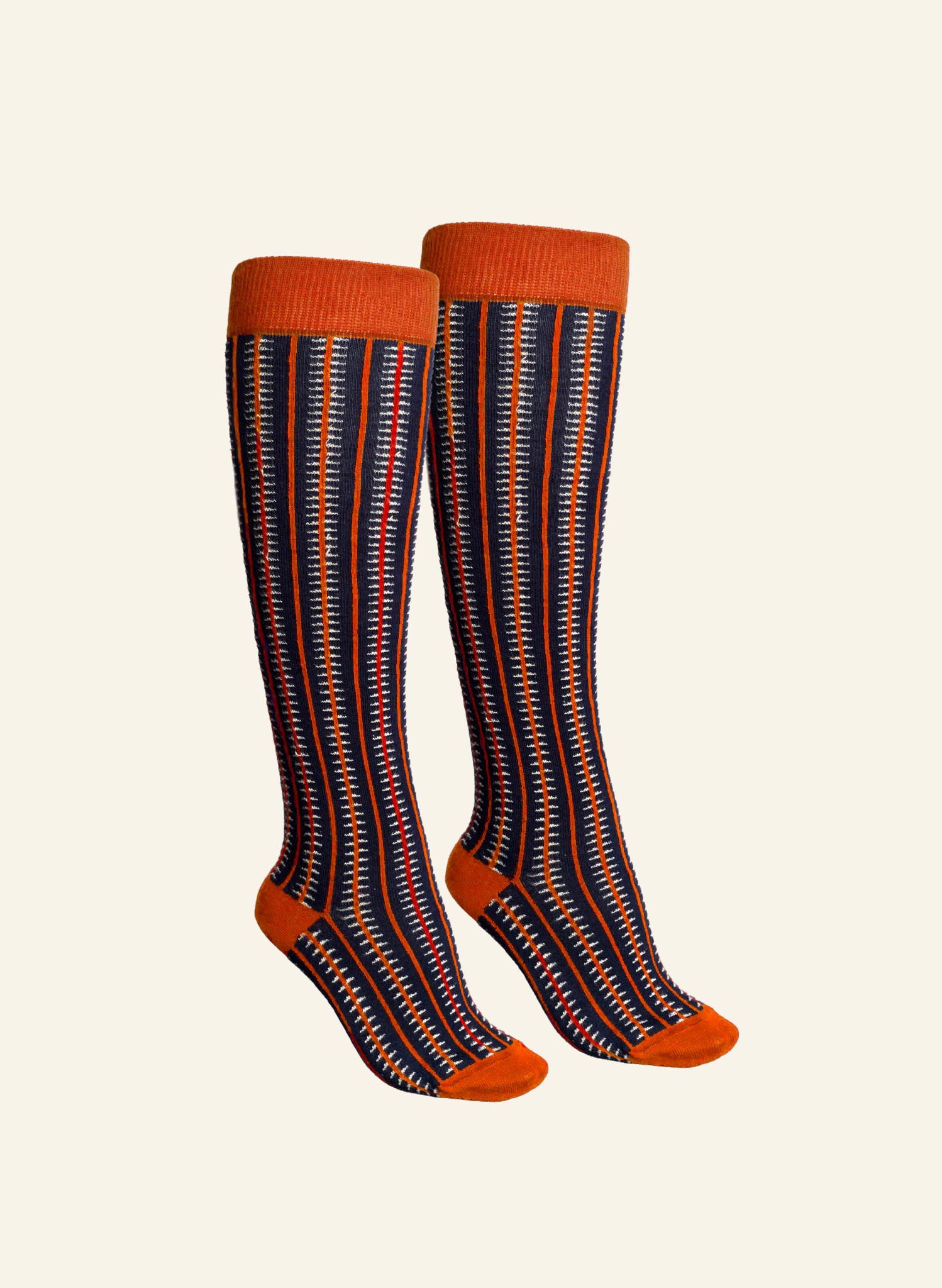 Knee High Socks - Navy Rocket