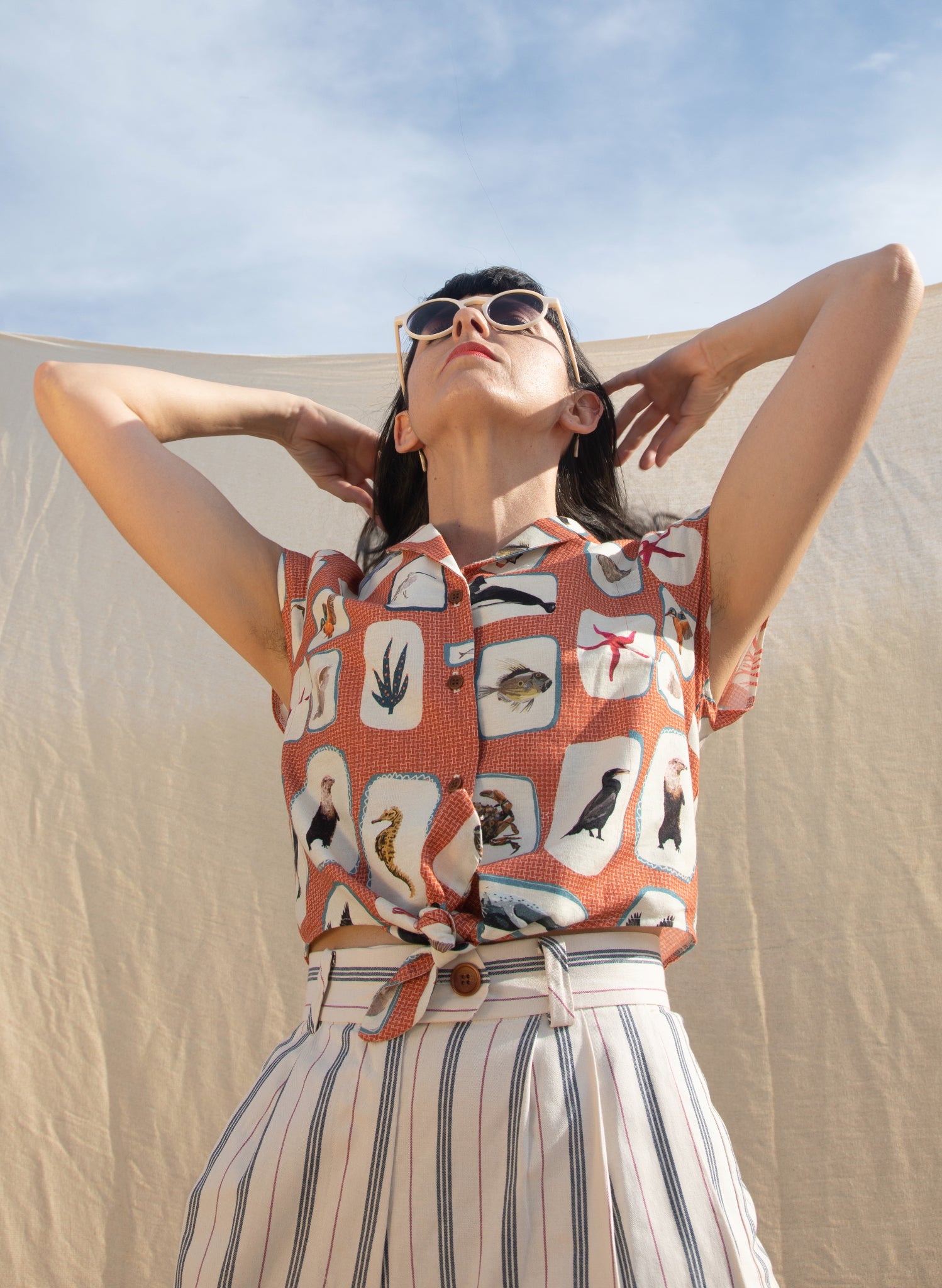 Peggy Top - Red Coastal Memoirs