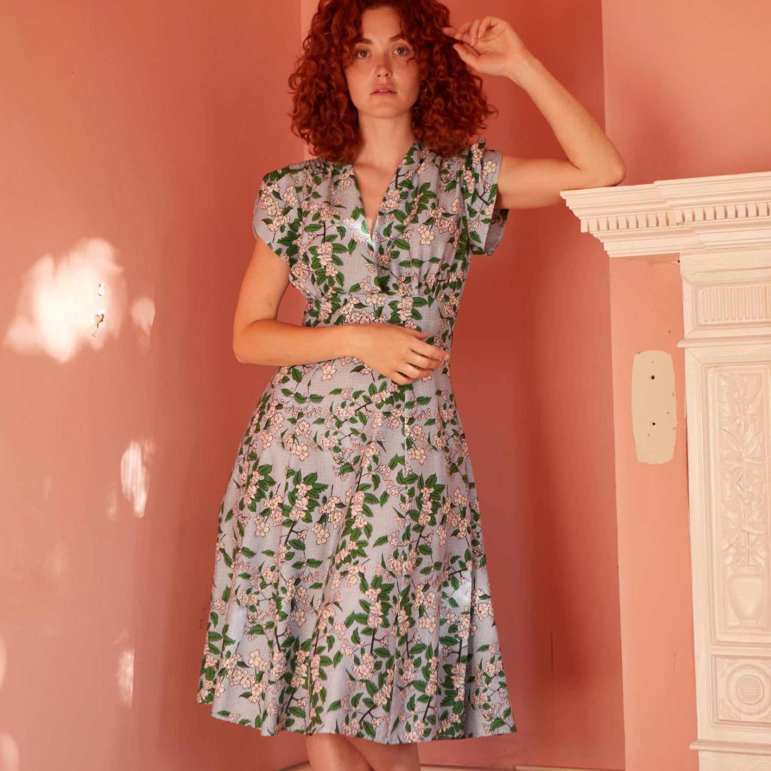 Rita Dress - Blue Apple Blossom
