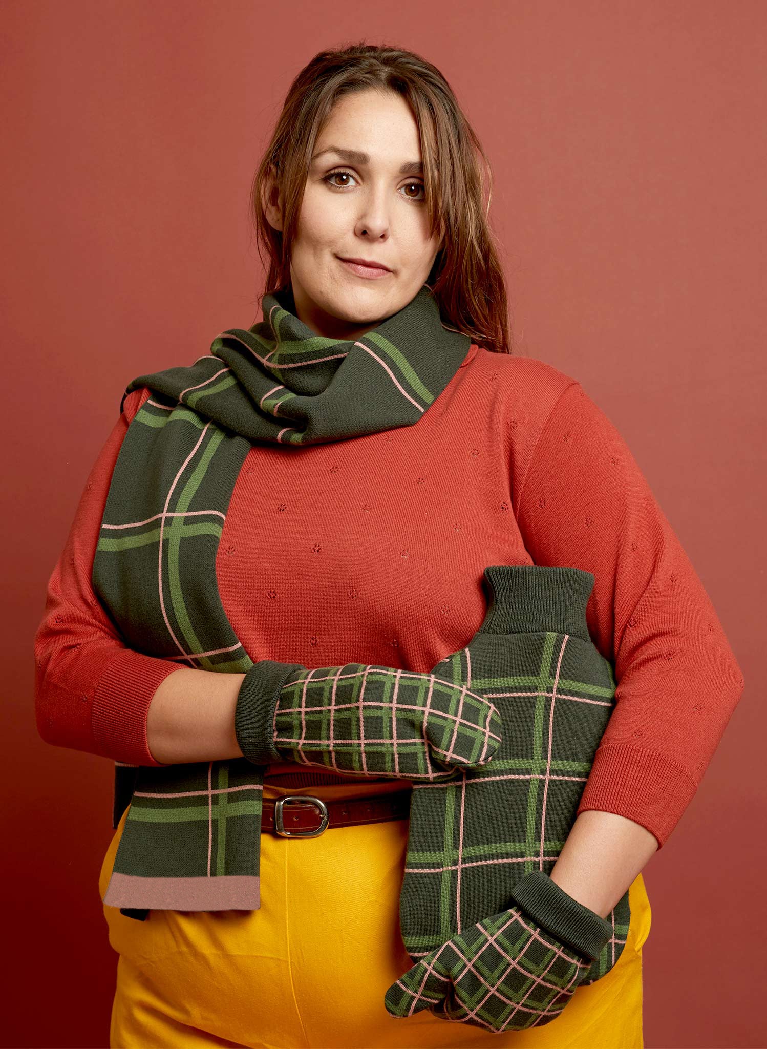 Sample Sale - Knitted Scarf - Green Tuck Shop