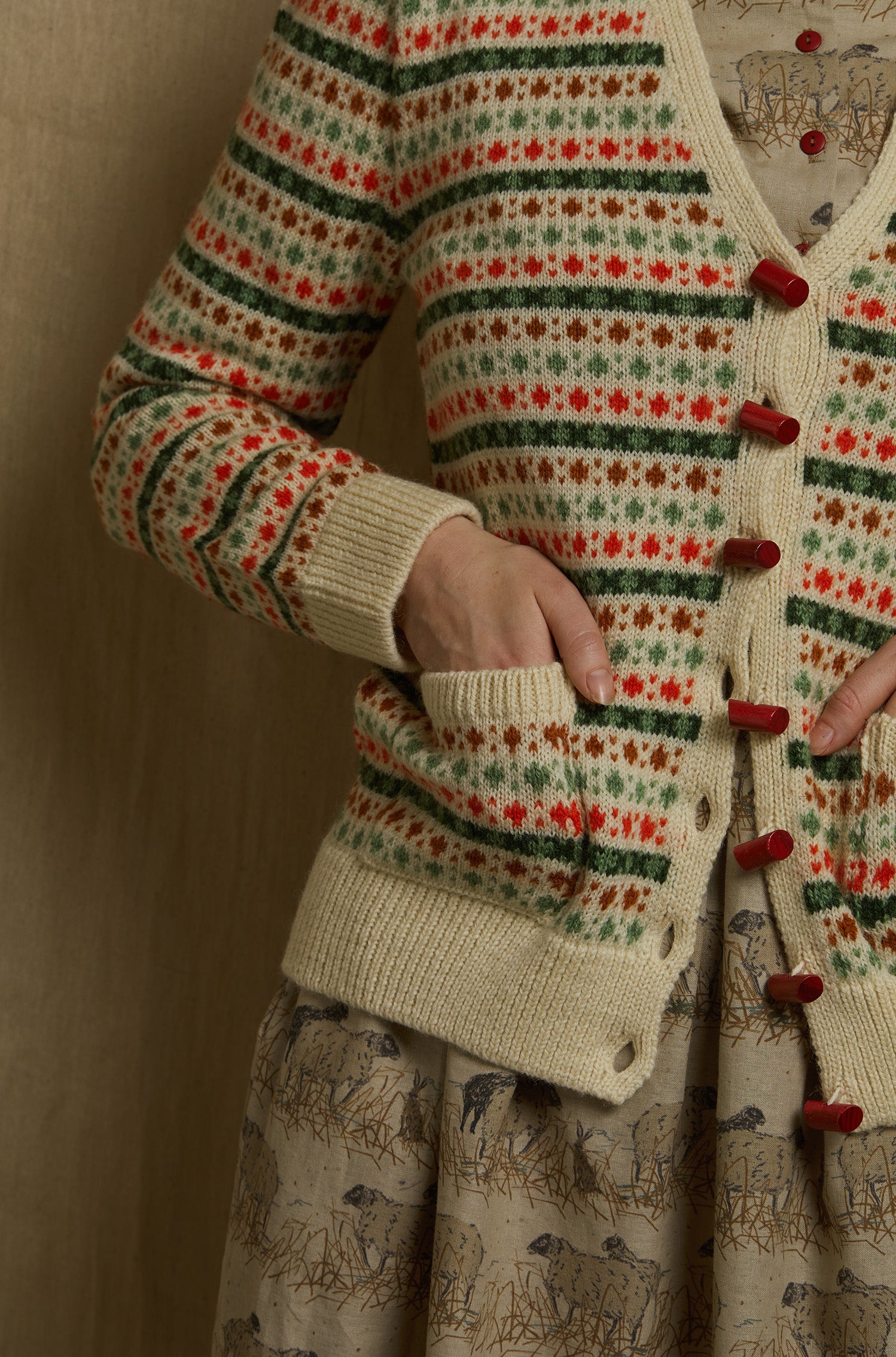 Cynthia - Natural Sheep Dress